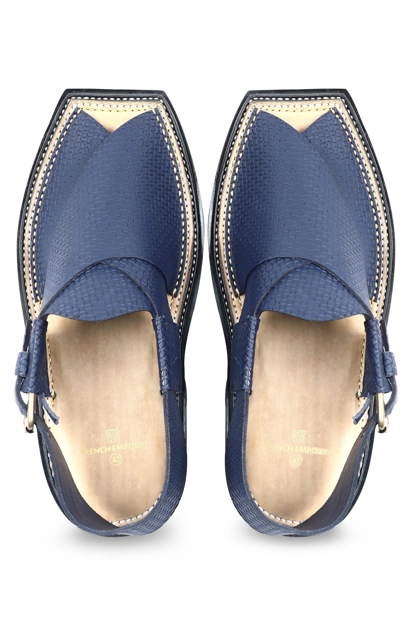 French Emporio Men Sandals SKU: PSLD-0032-BLUE - Image 4
