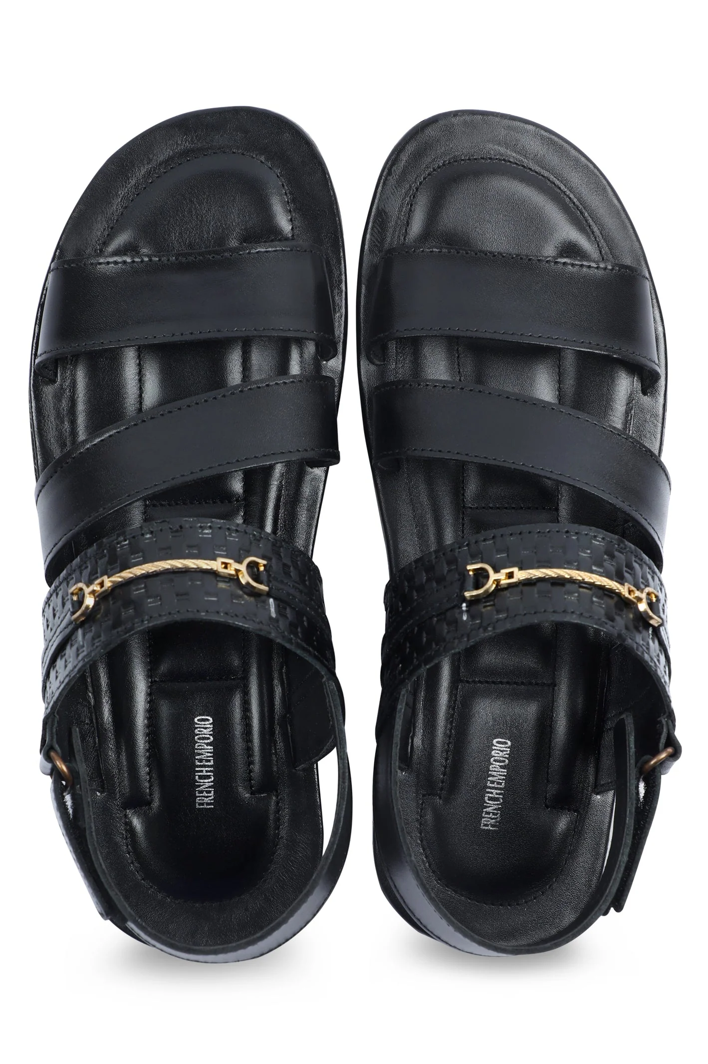 French Emporio Men Sandals SKU: SLD-0028-BLACK - Image 4