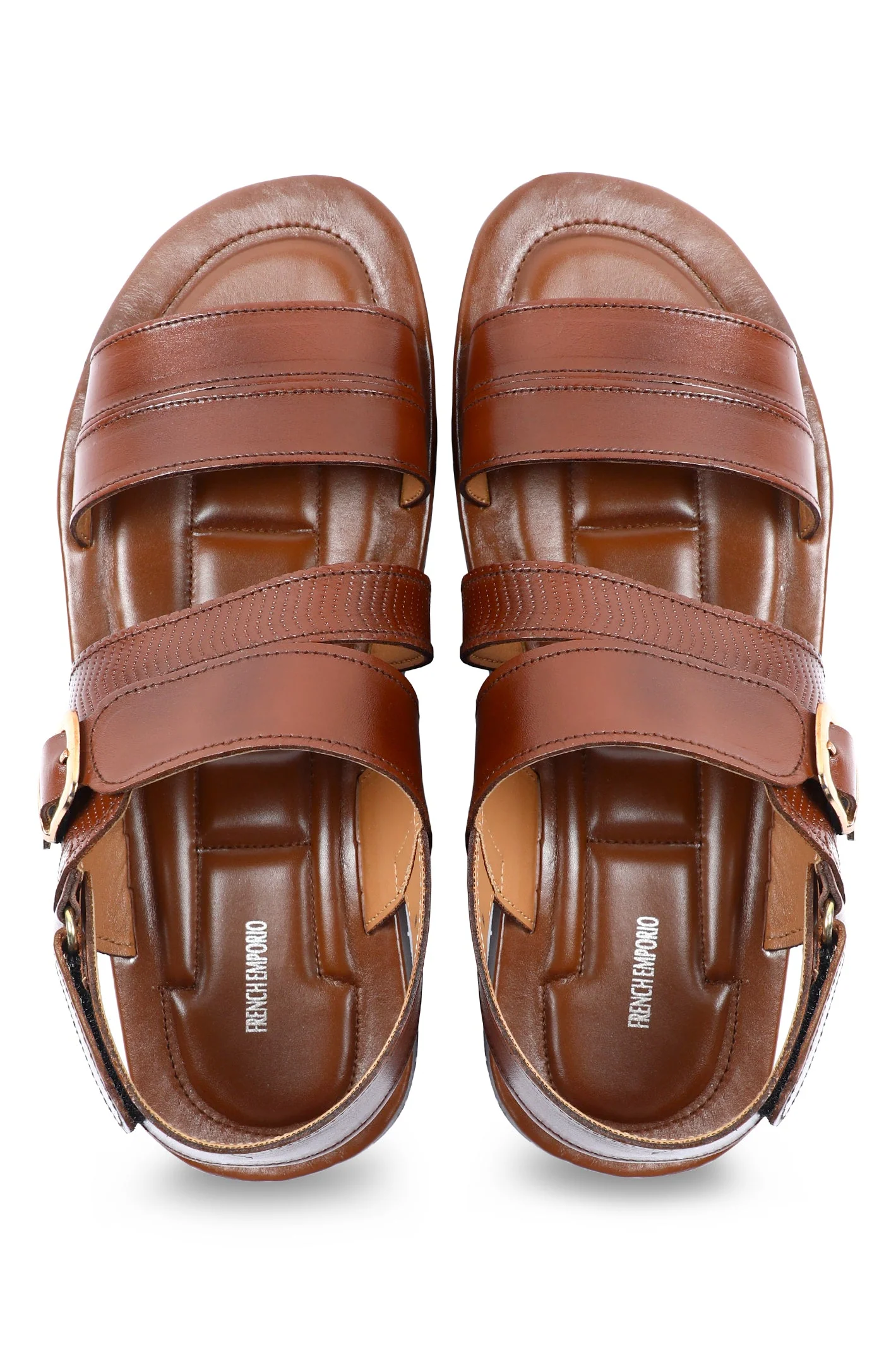 French Emporio Men Sandals SKU: SLD-0031-BROWN - Image 4