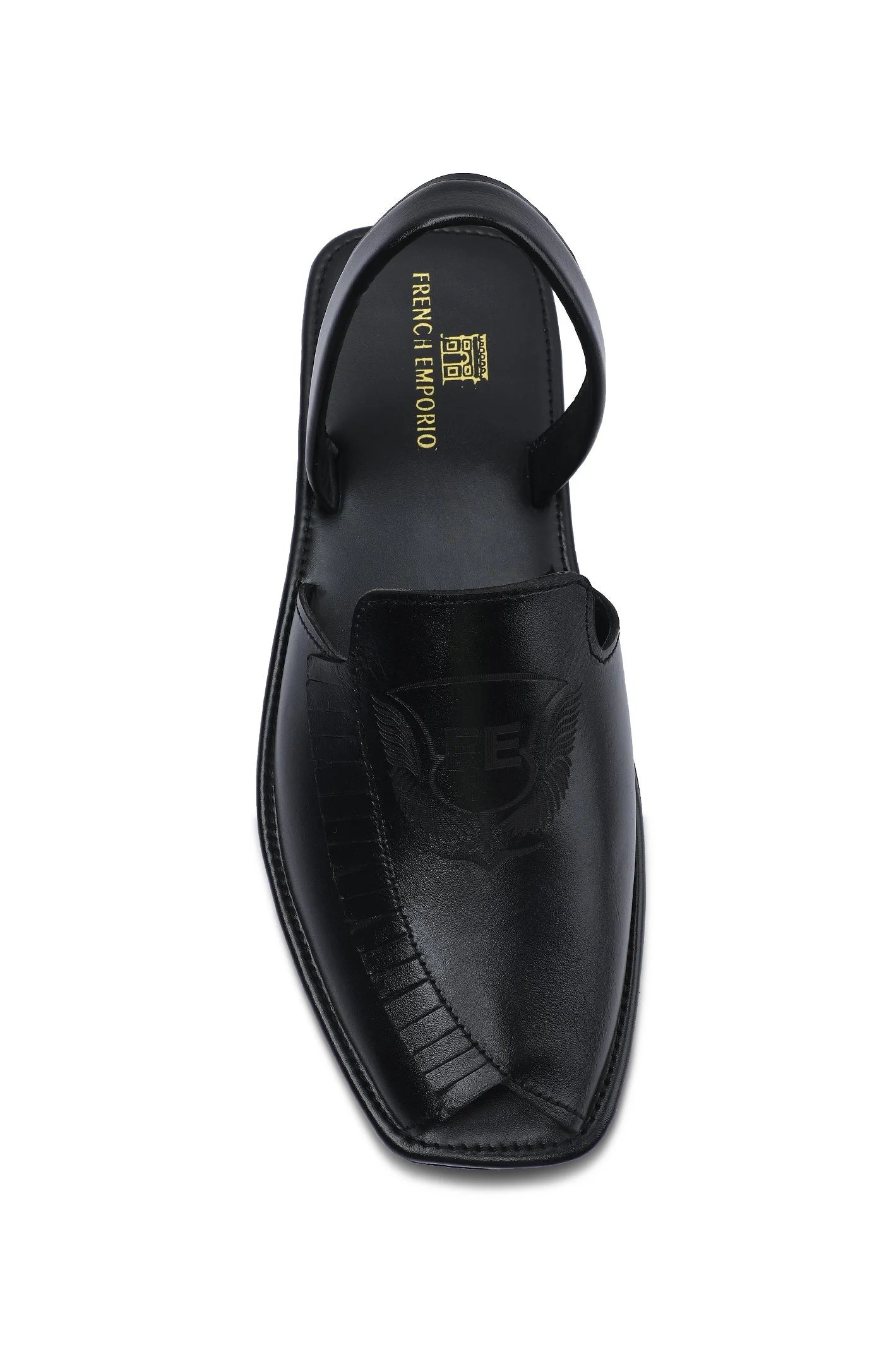 French Emporio Men's Sandal SKU: SLD-0038-BLACK - Image 3