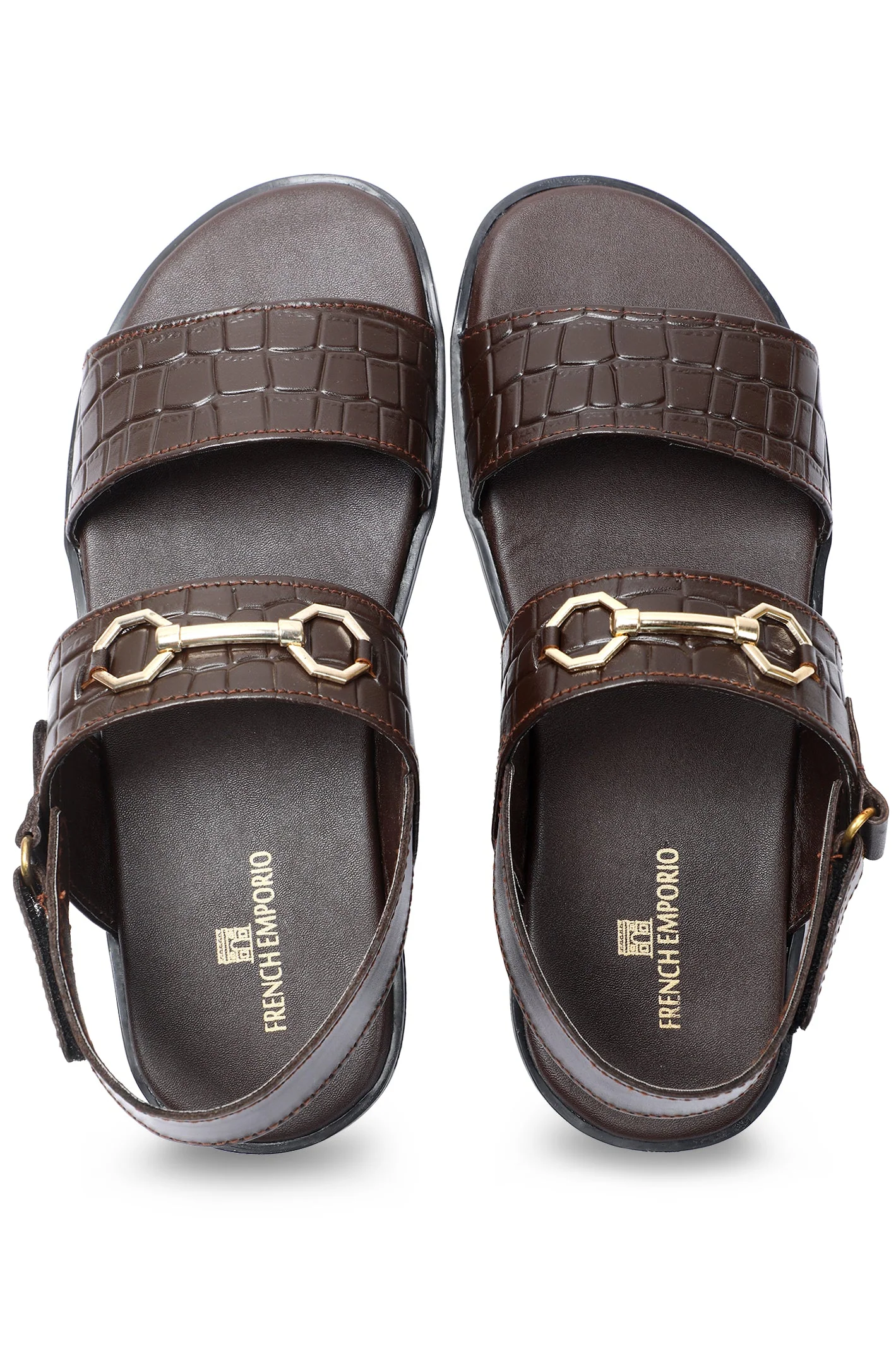 French Emporio Men's Sandal SKU: SLD-0045-COFFEE - Image 4