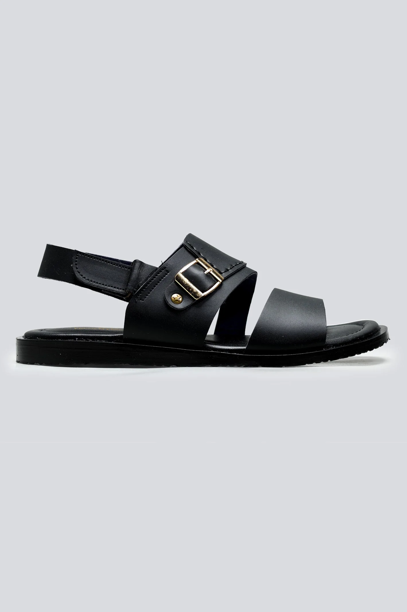 Black Sandal for Men's - Image 2