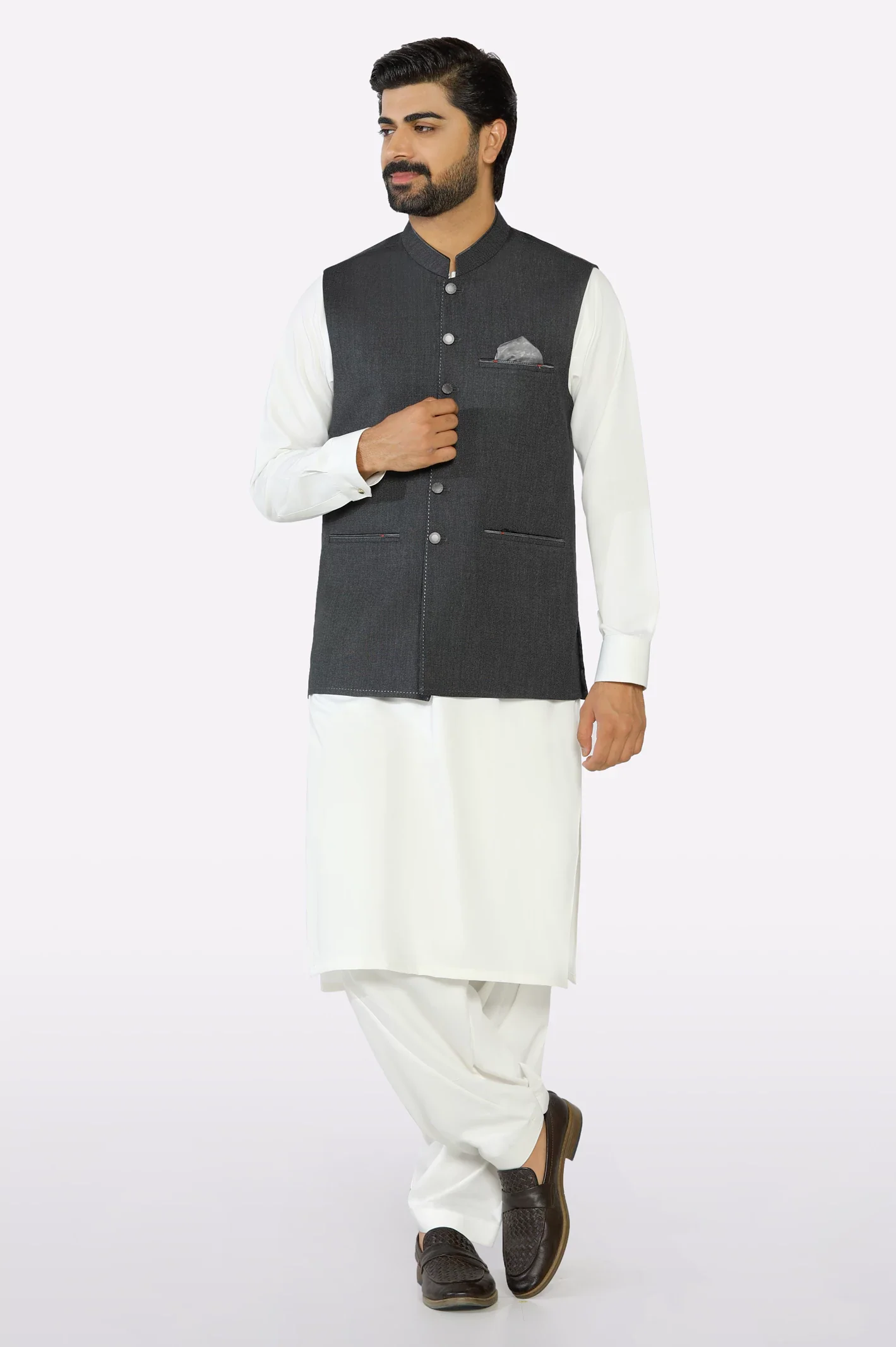 Dark Grey Waistcoat - Image 2