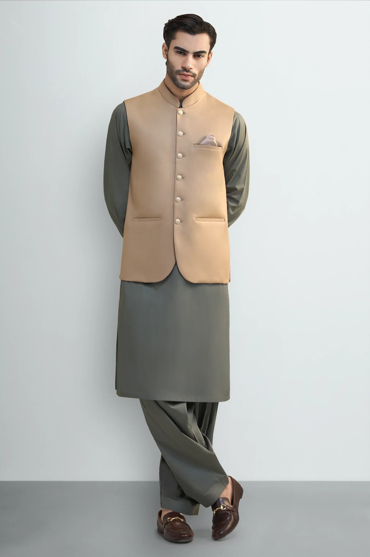 Beige Waistcoat - Image 2