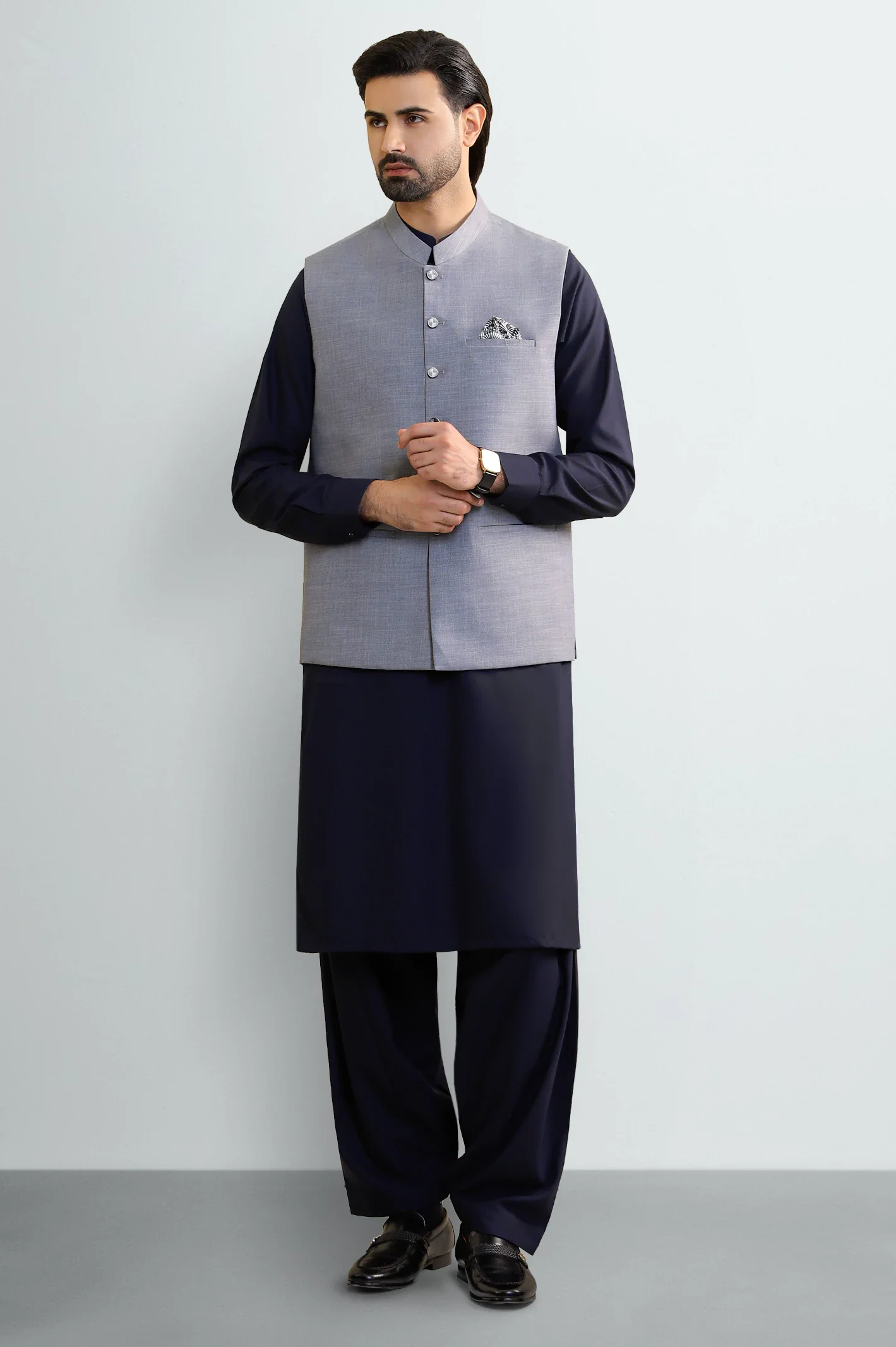 Ash Grey Waistcoat - Image 2
