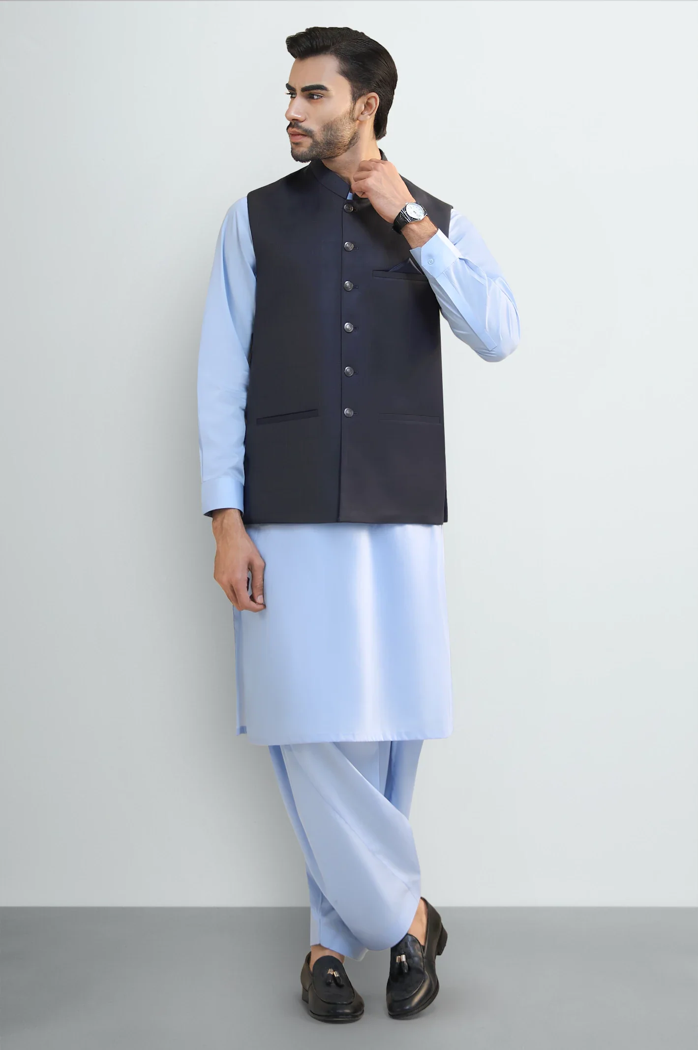 Navy Blue Waistcoat - Image 2