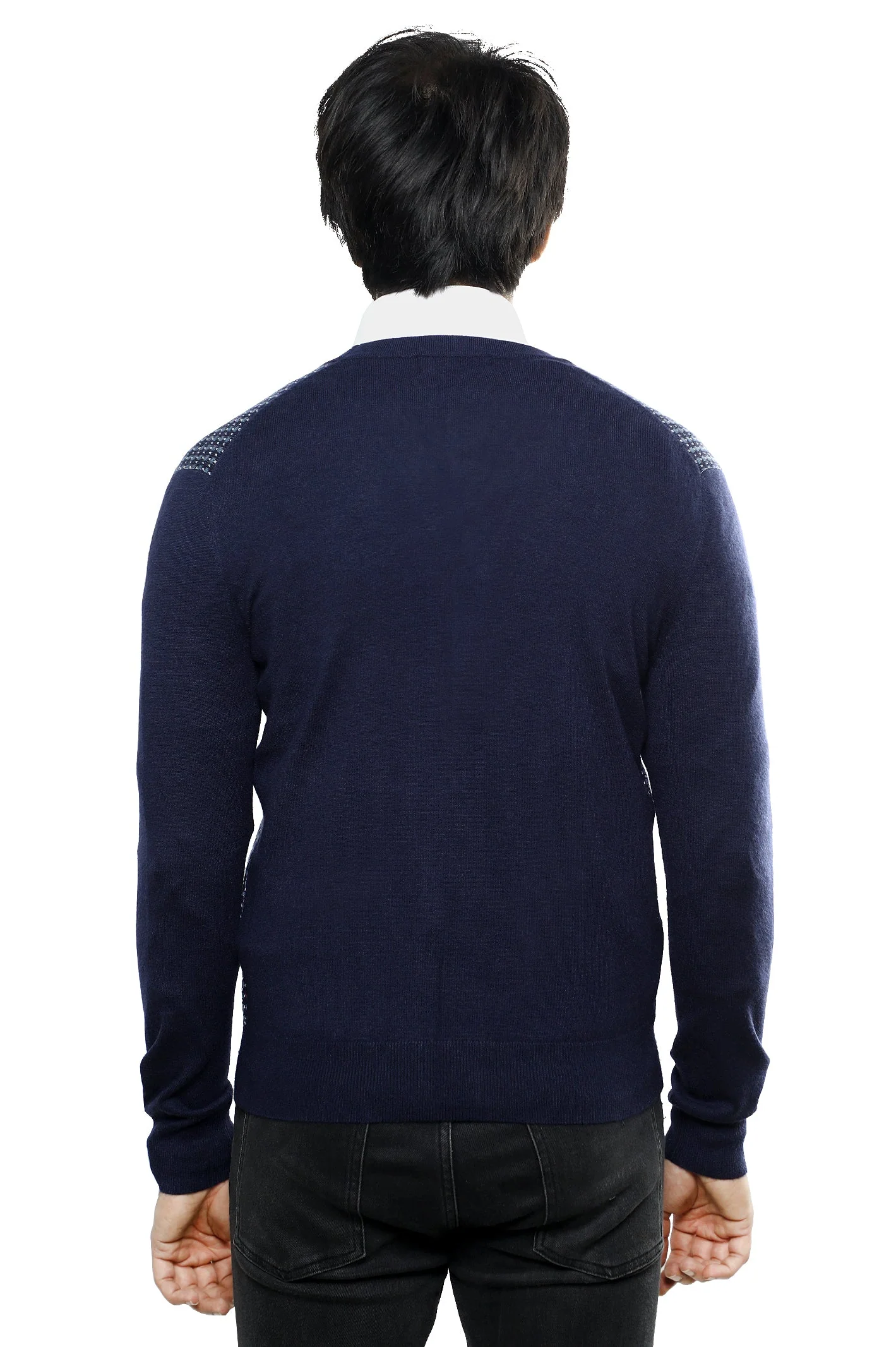 Gents Sweater SKU: SA597-D-BLUE - Image 2