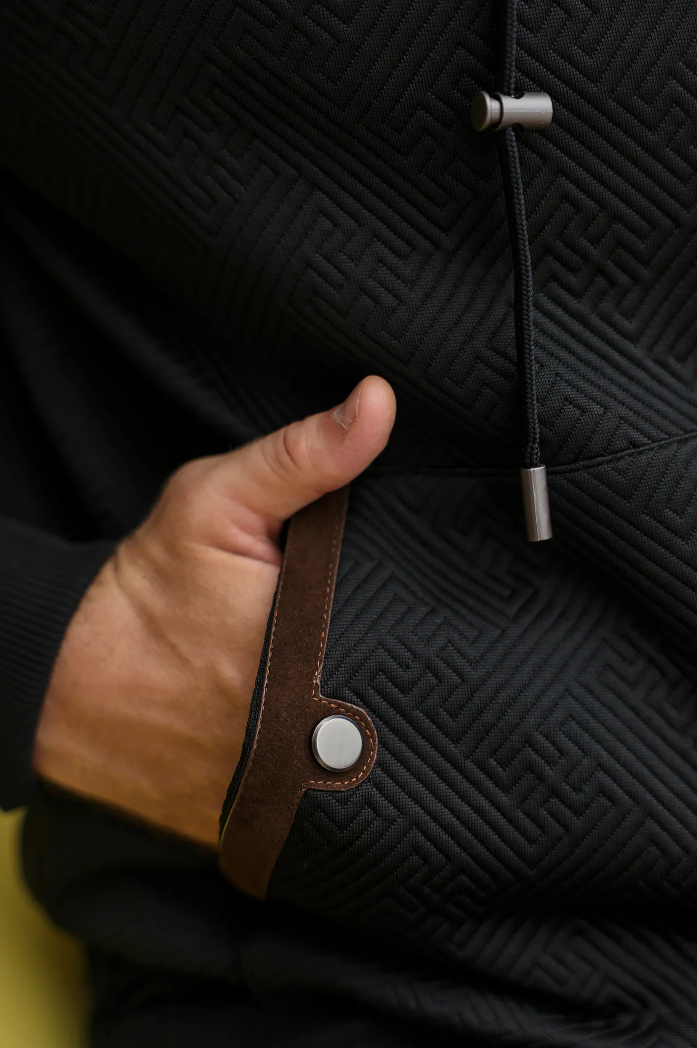 Men's Black Hooded Jacket - Image 5