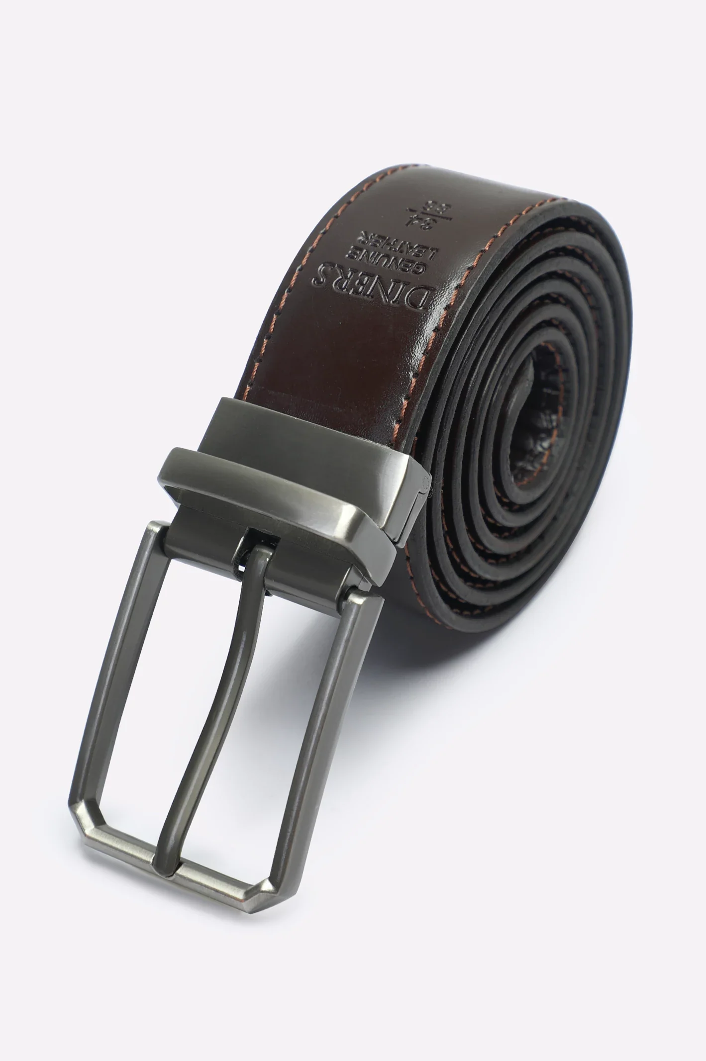 Dark Brown Reversible Men's Belt - Image 3