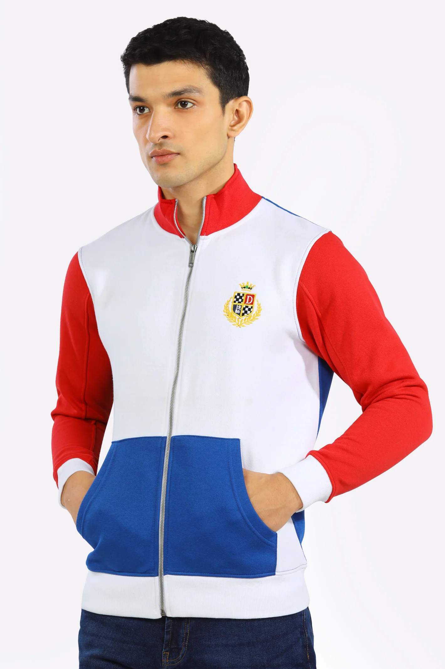 Color Block Knitted Jacket - Image 3