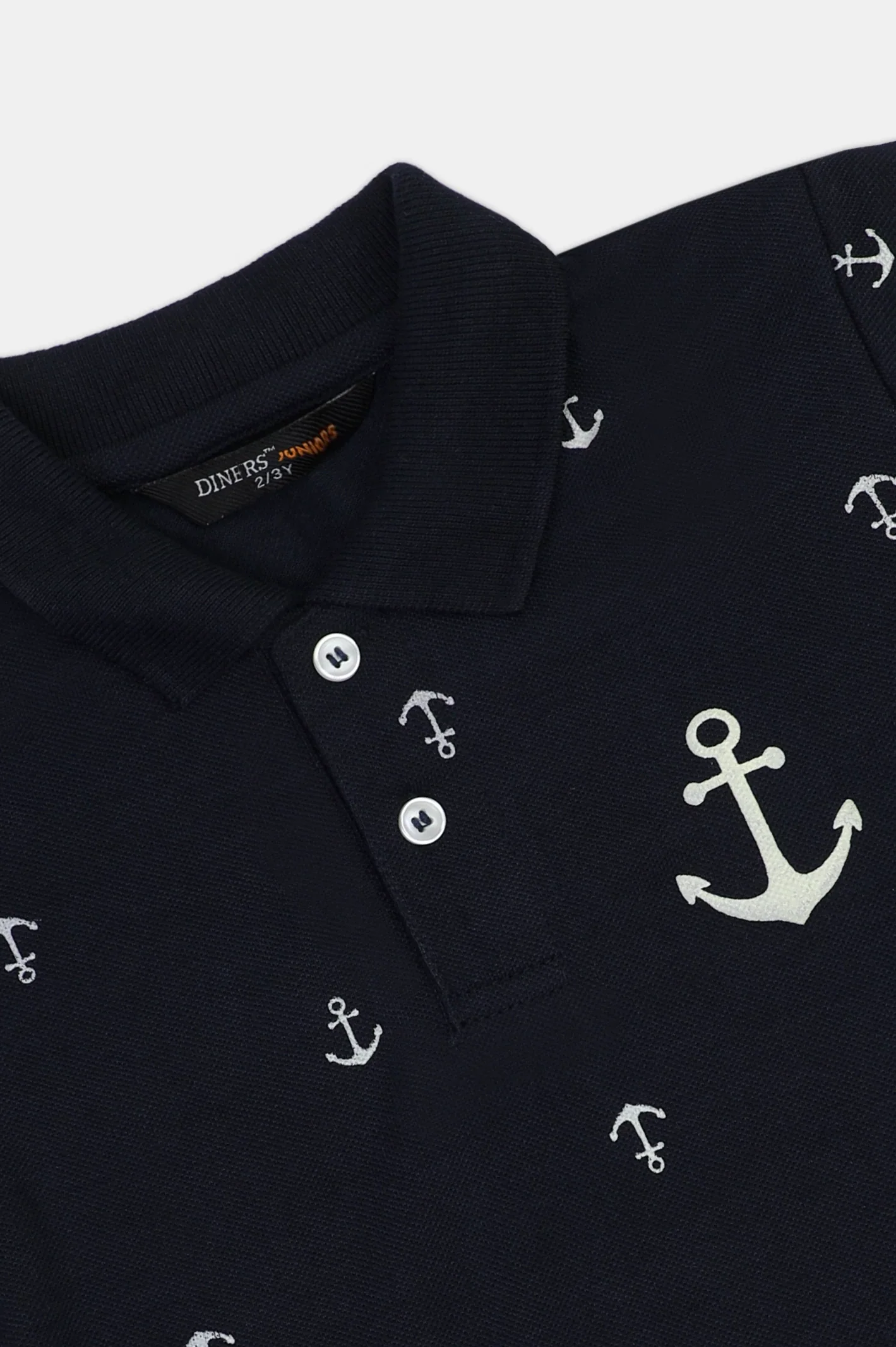 Navy Blue Graphic Polo - Image 2