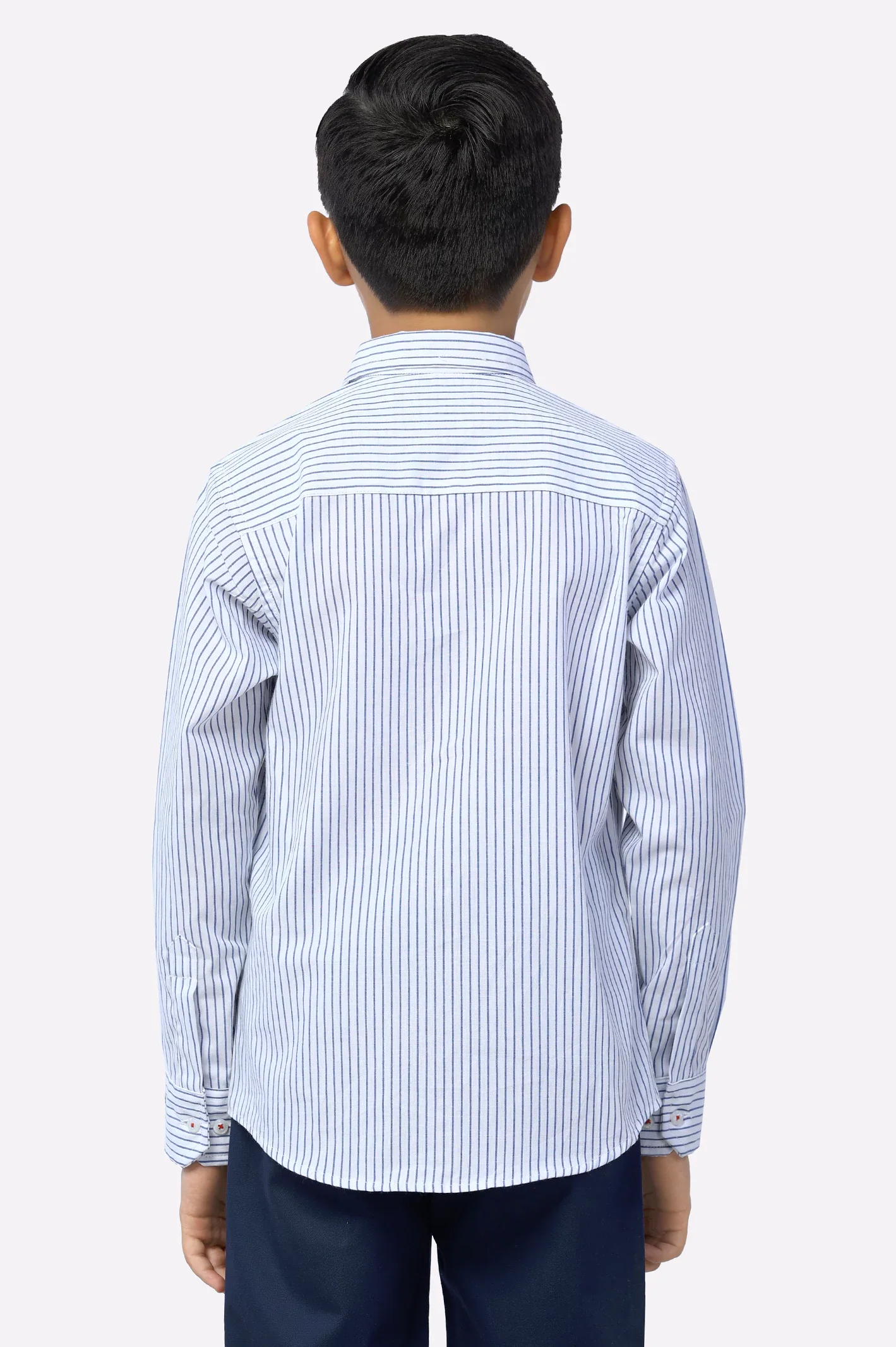 White Stripe Boys Shirt - Image 3