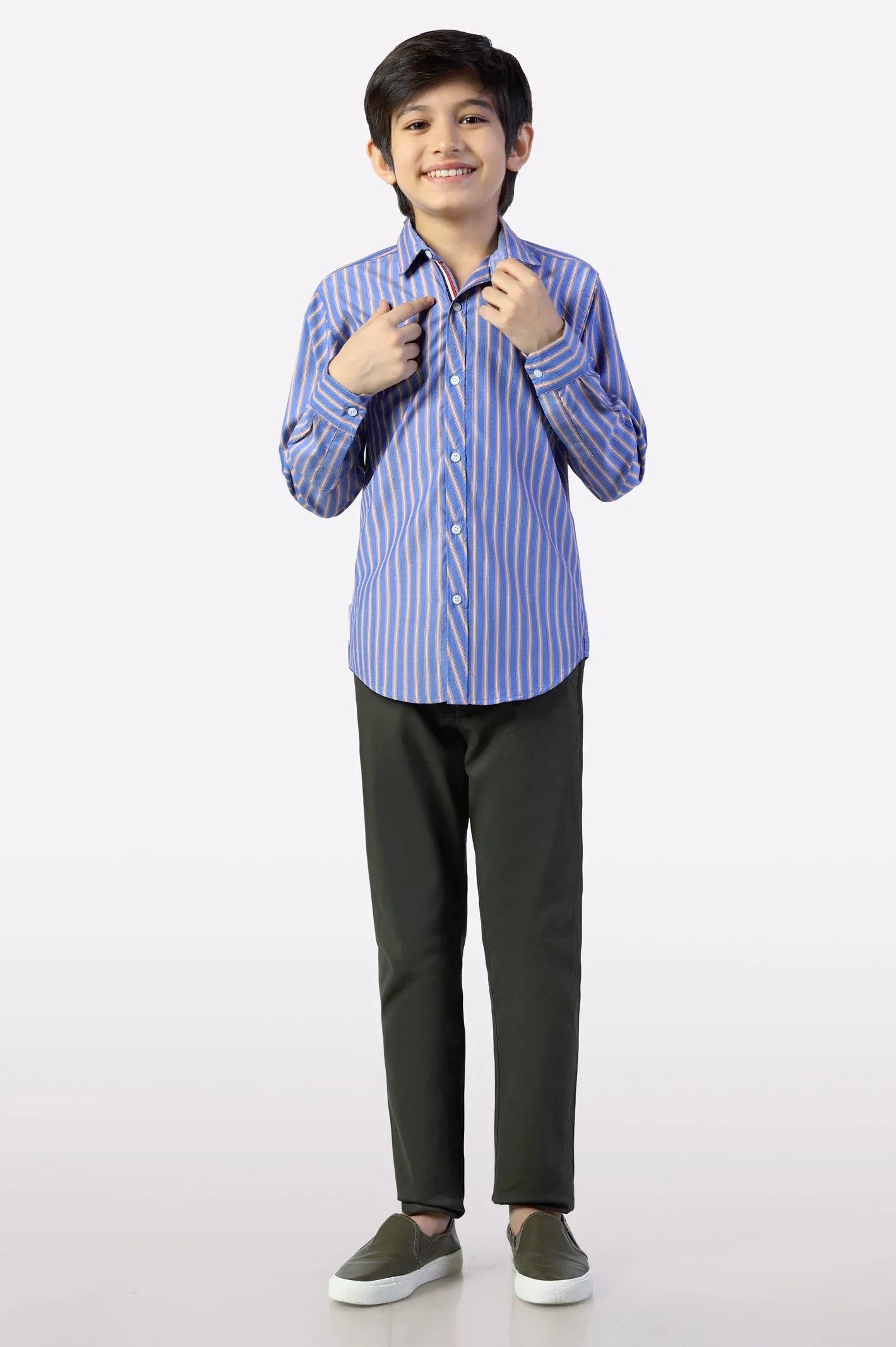 Medium Blue Stripes Casual Shirt - Image 2