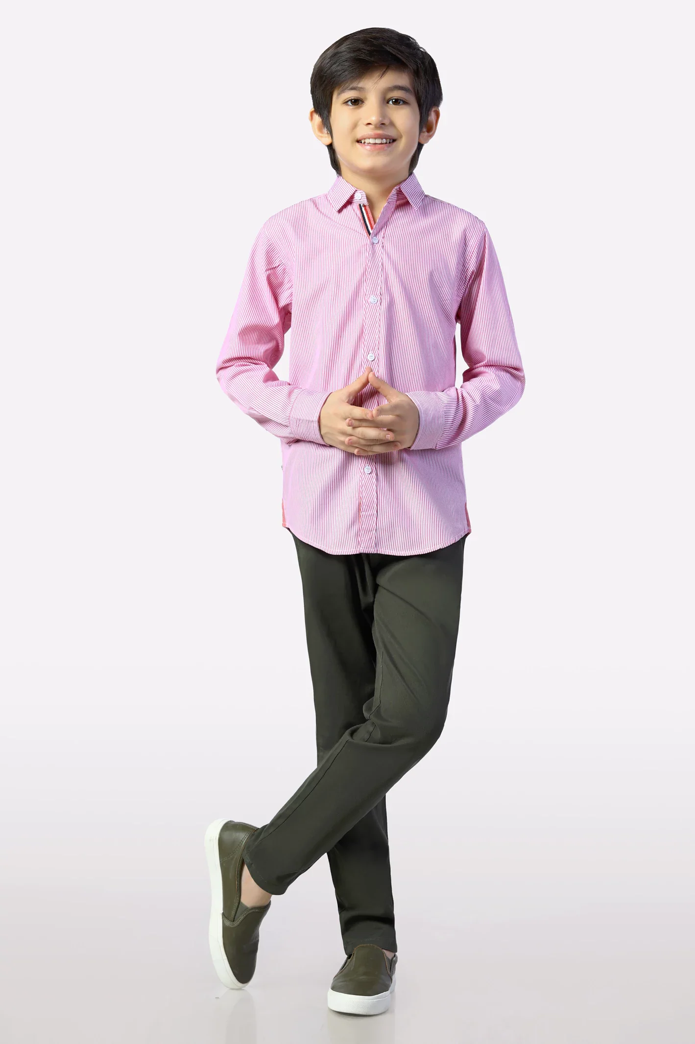 Red Bengal Stripe Casual Shirt - Image 2