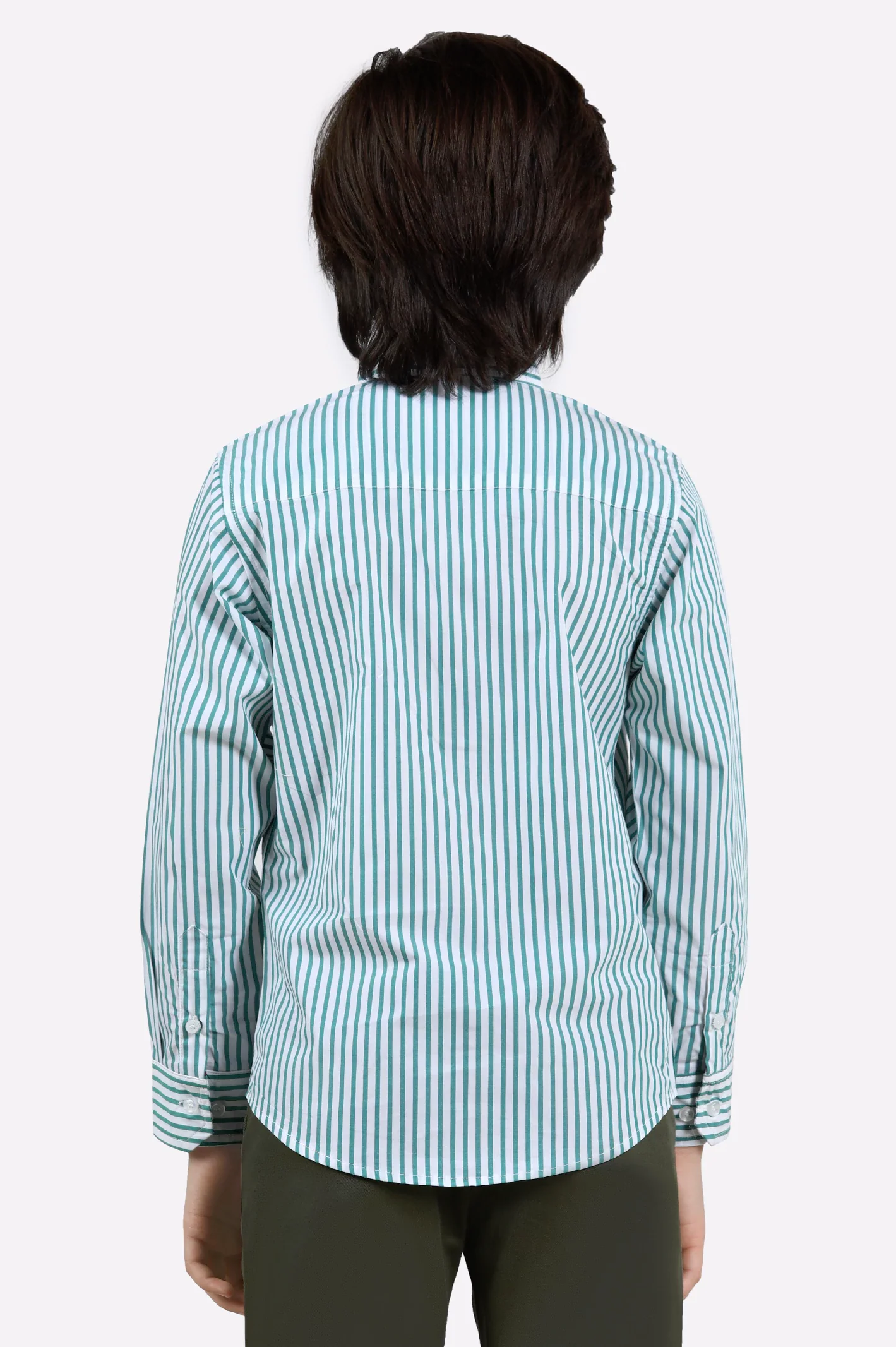 Green Bengal Stripes Casual Shirt - Image 3