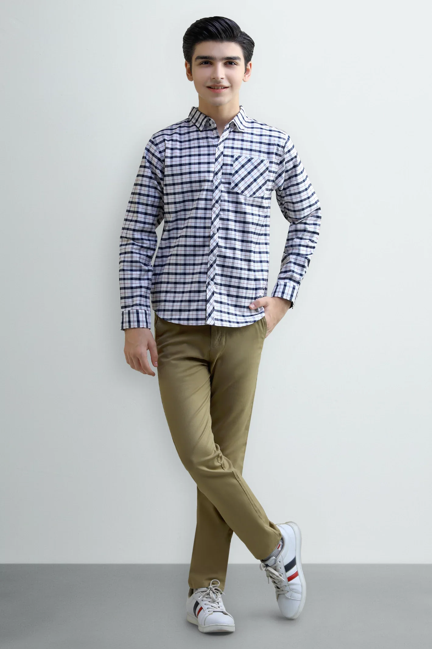 Tattersall Check Boys Casual Shirt - Image 2