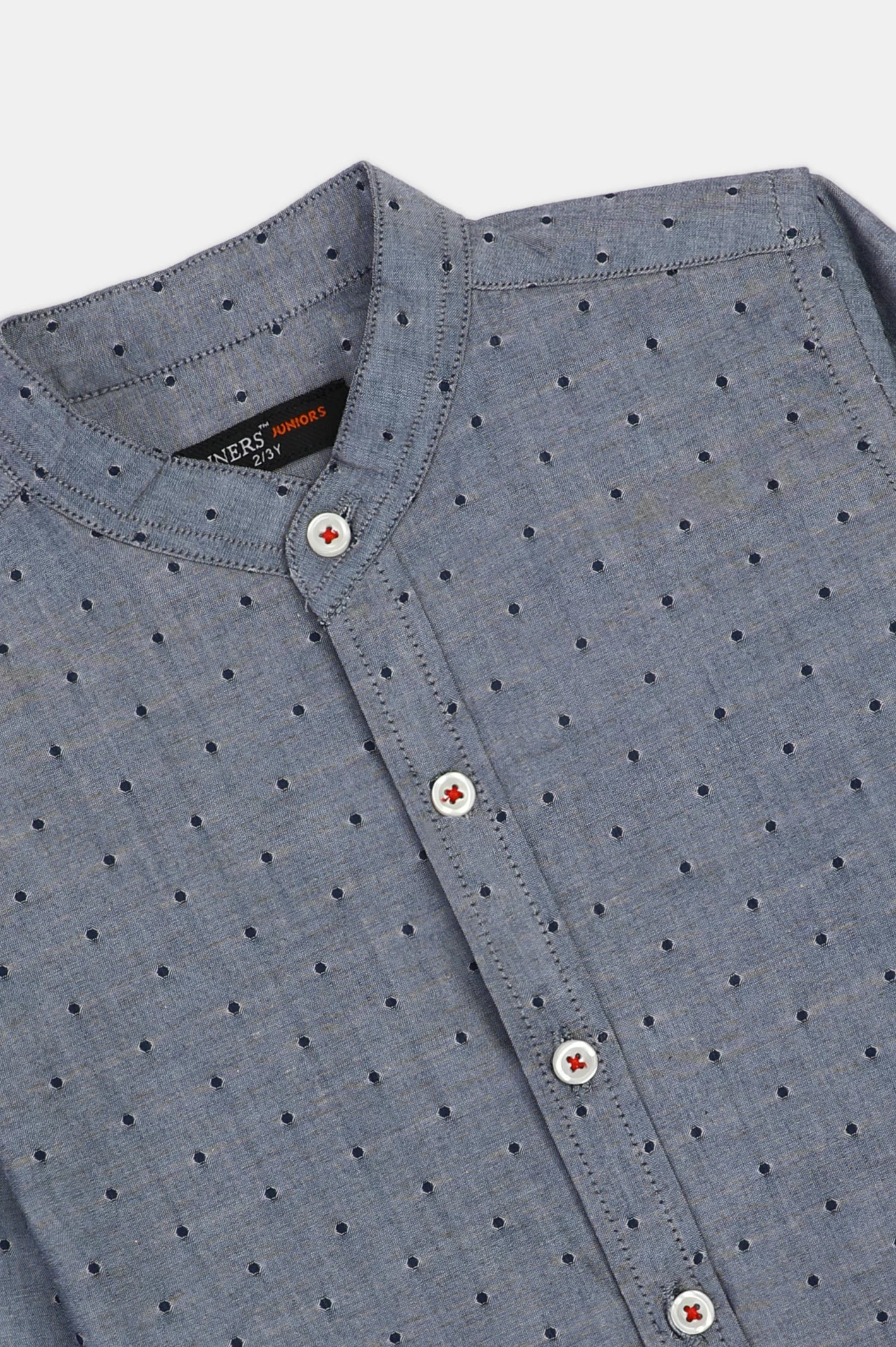 Grey Self Casual Shirt - Image 2