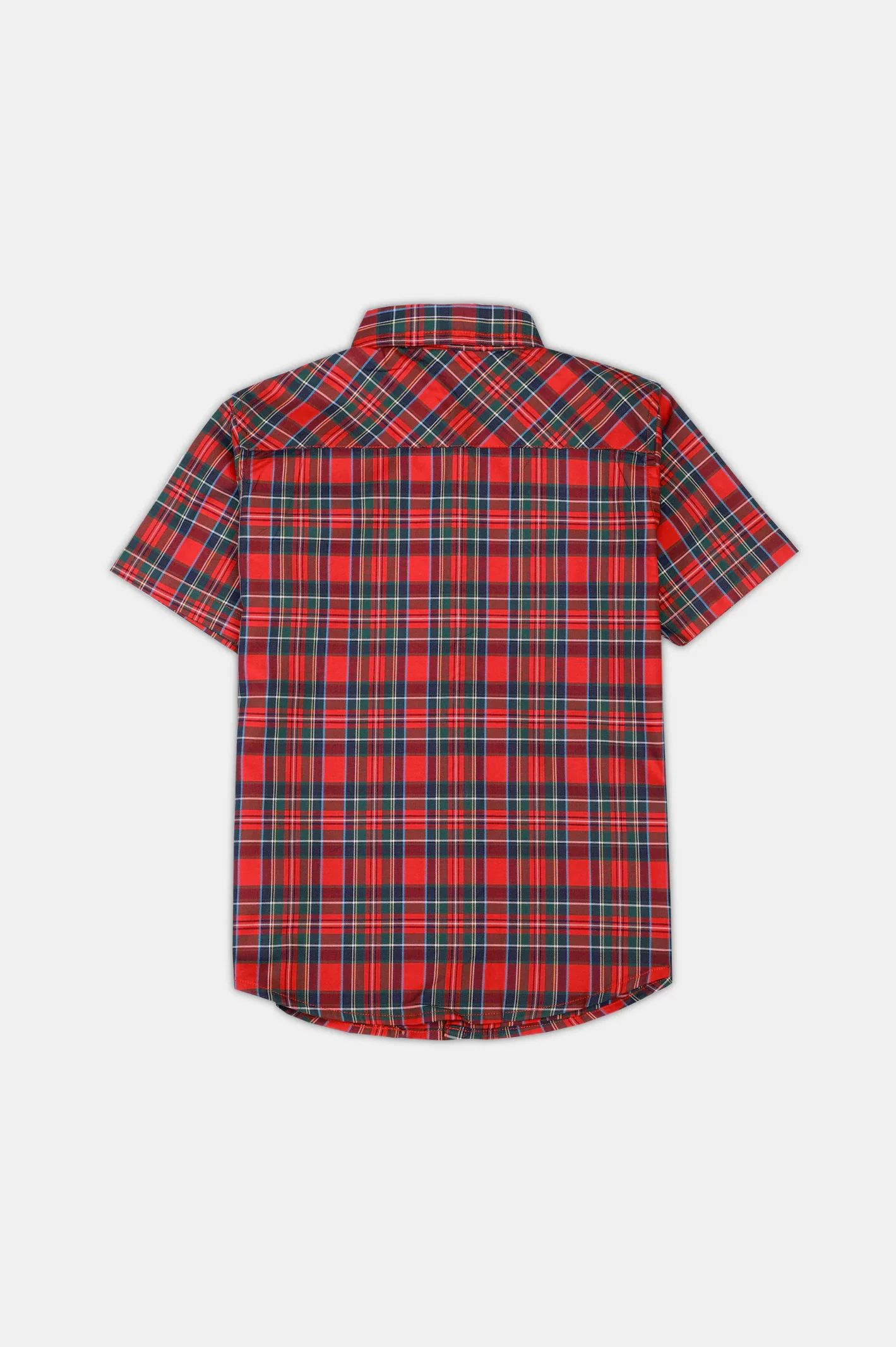 Red Glen Plaid Check Casual Shirt - Image 3