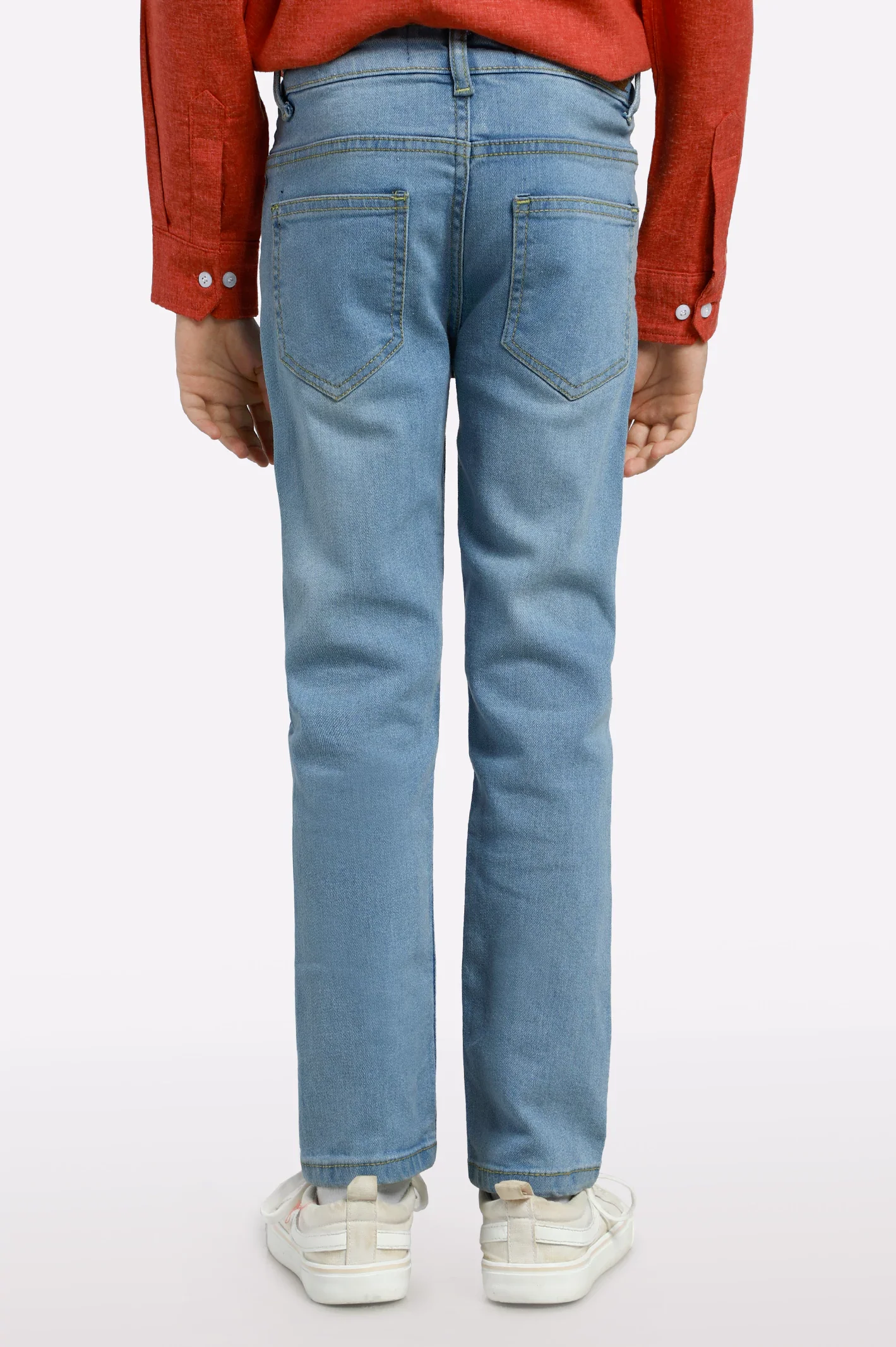 Light Blue Slim Fit Denim Jeans - Image 3
