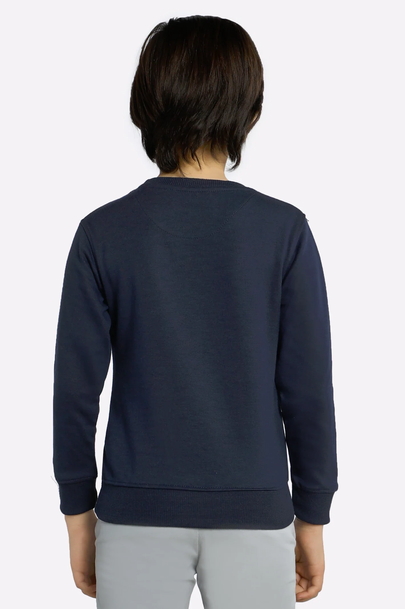 Navy Blue Graphic Boys Sweatshirt - Image 3