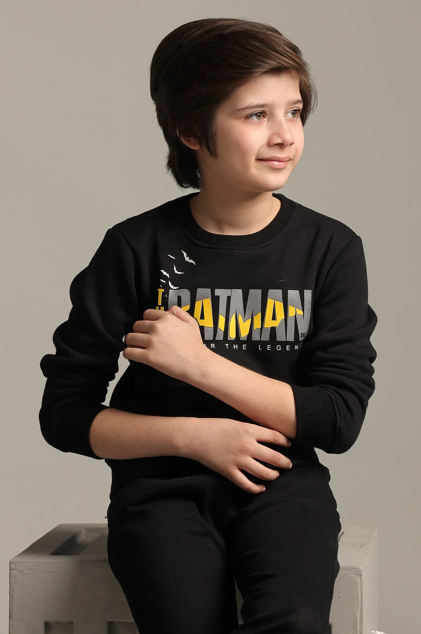 Batman Graphic Print Boys Sweatshirt - Image 3