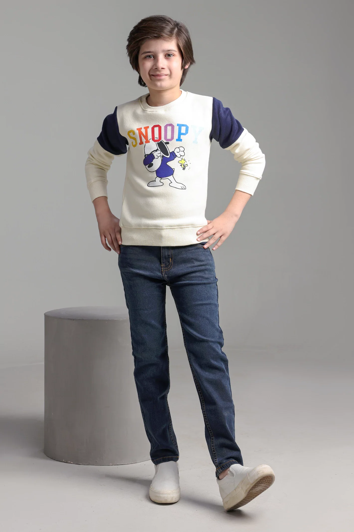 Snoopy Graphic Print Boys Sweatshirt - Image 2