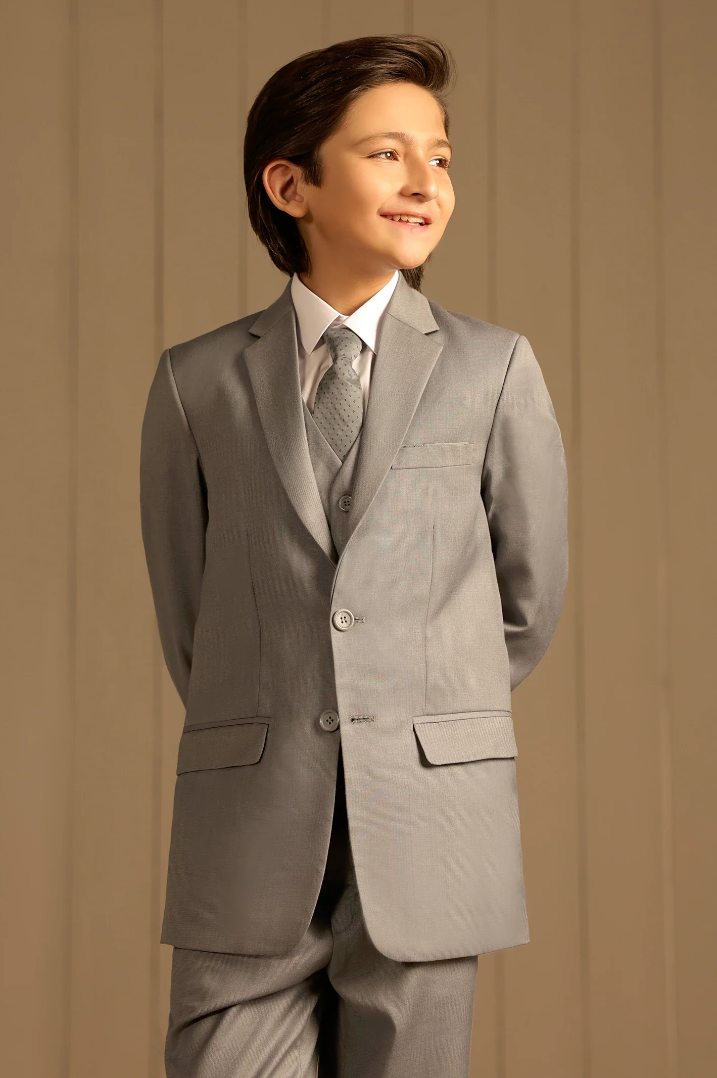 Grey Suiting for Boys - Image 2