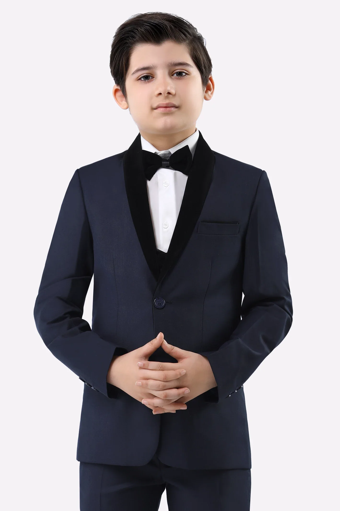 Navy Blue Suiting for Boys - Image 2