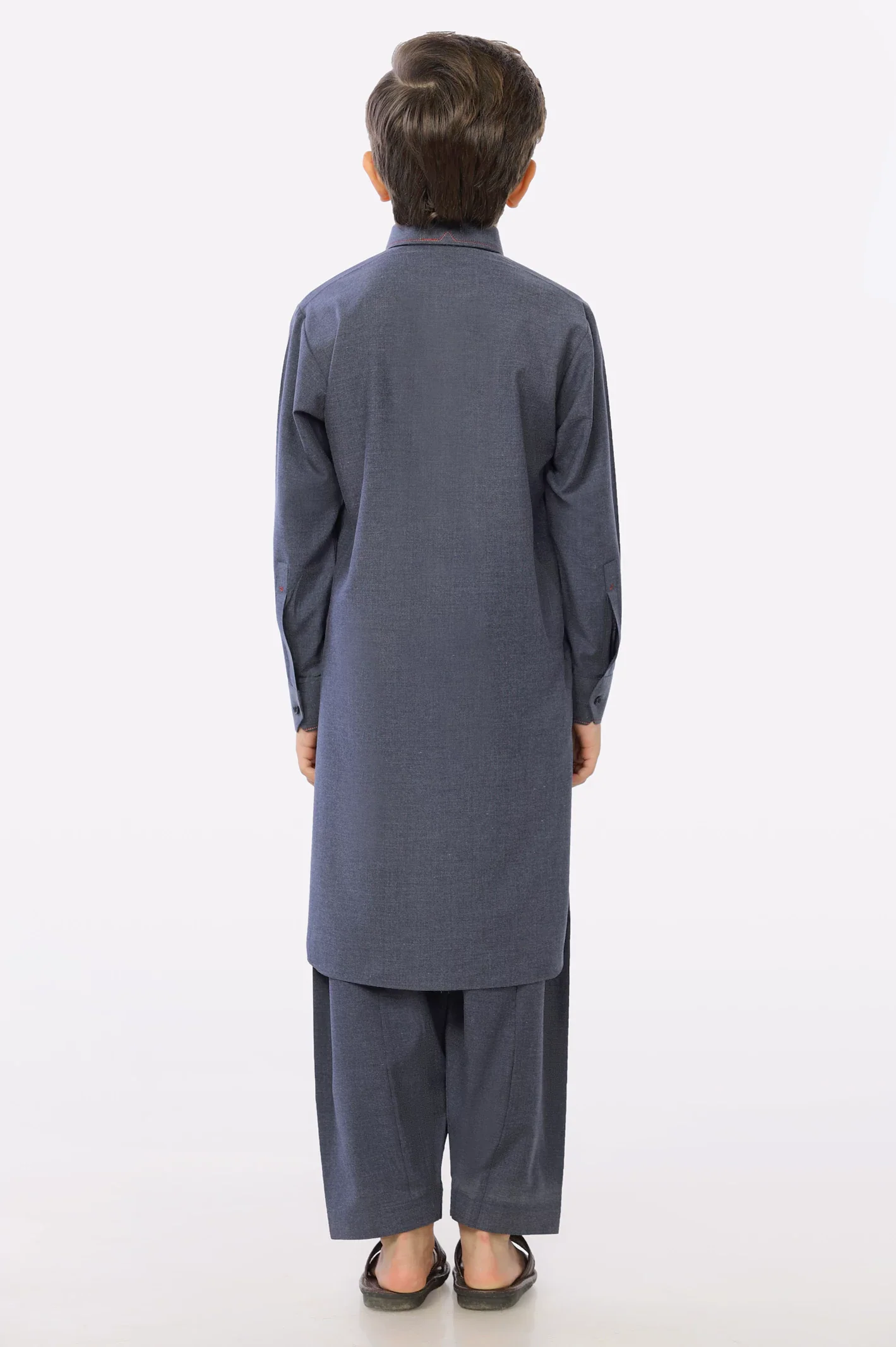 Dark Grey Boys Shalwar Suit - Image 4