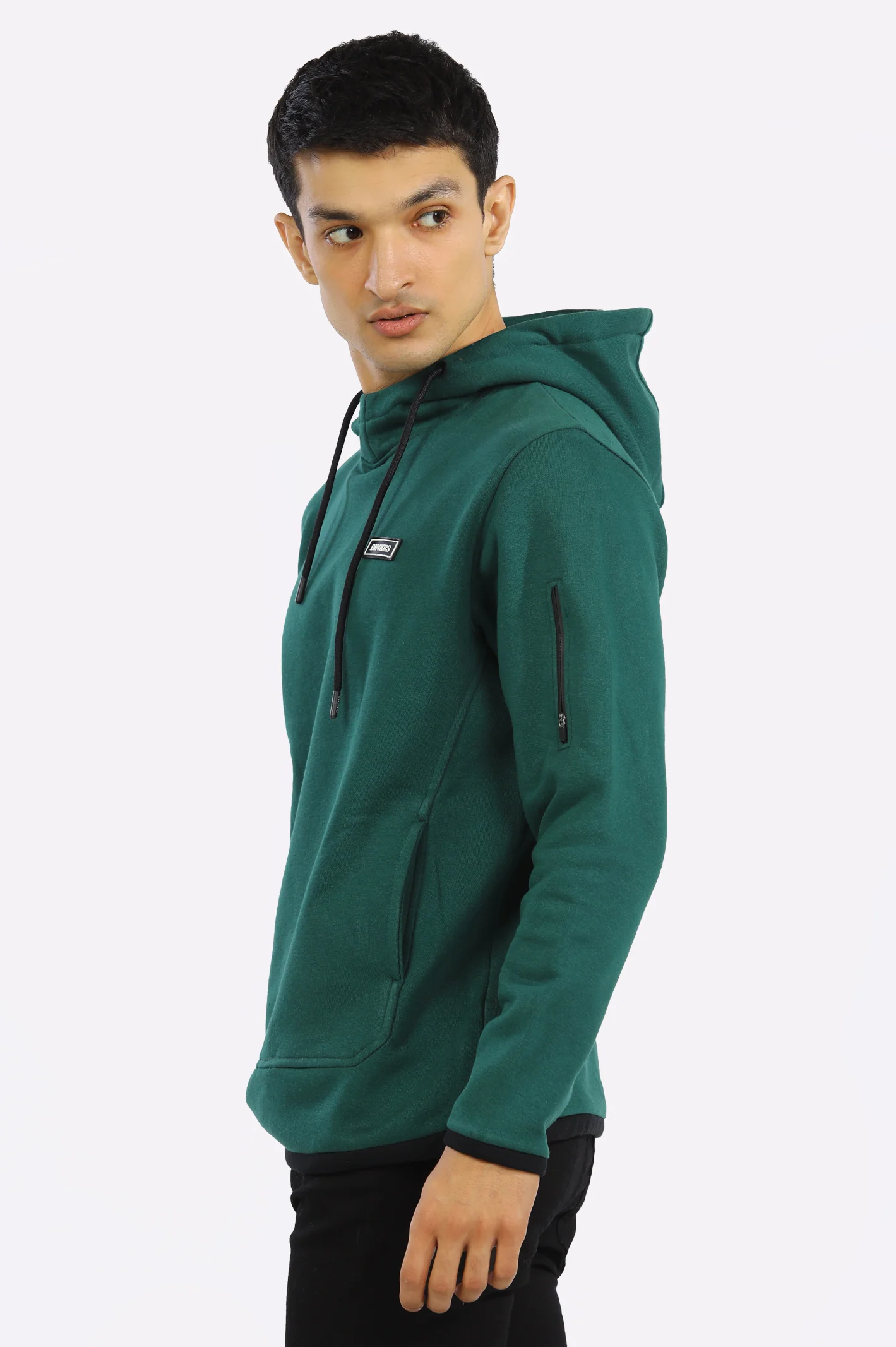 Heather Green Pullover Hoodie for Mens - Image 4