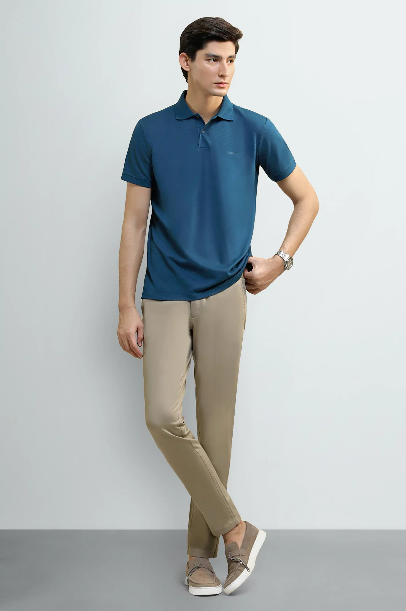 Sailor Blue Solid Collar Polo - Image 2
