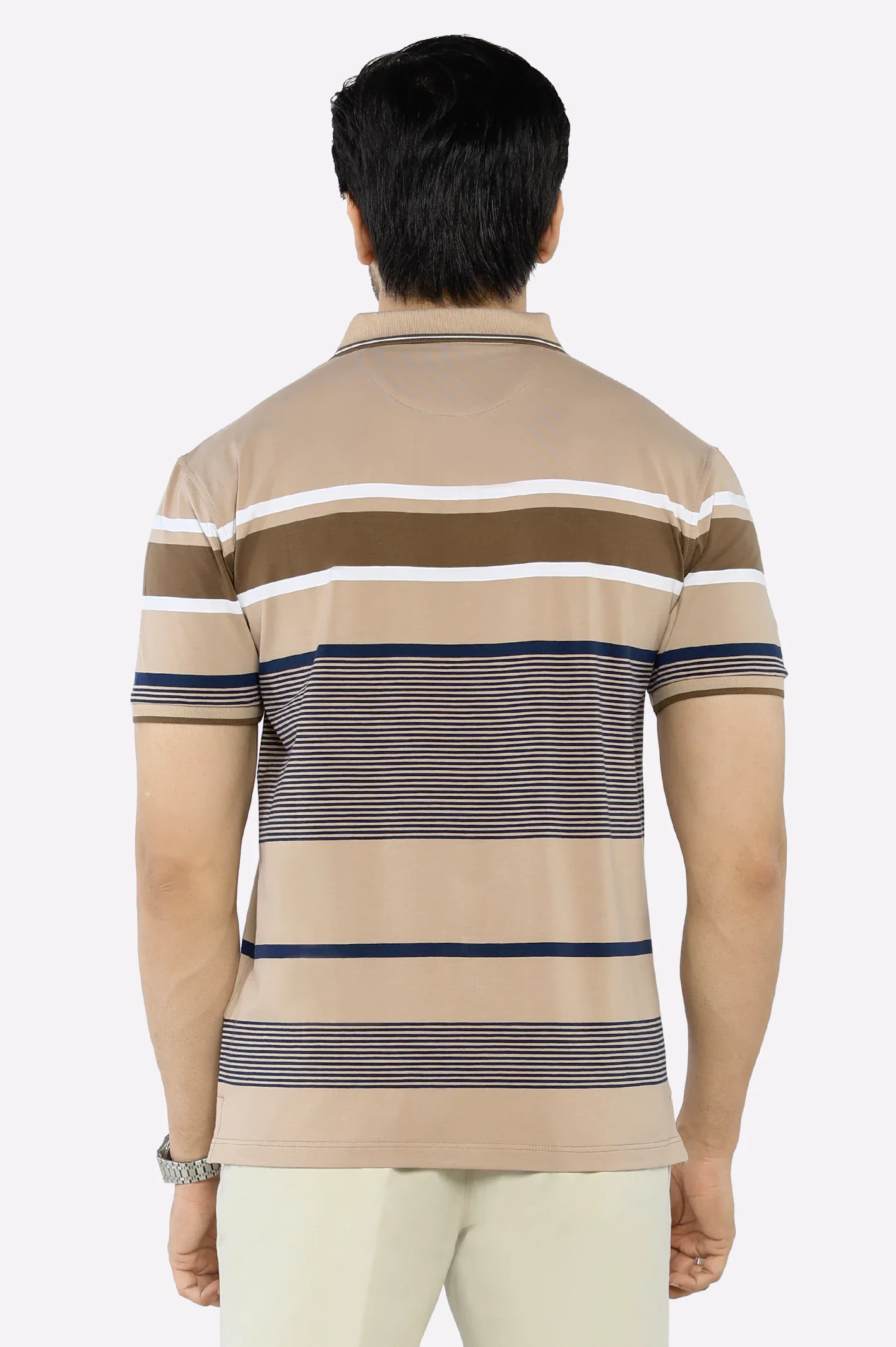 Brown Yarn Dyed Polo - Image 2