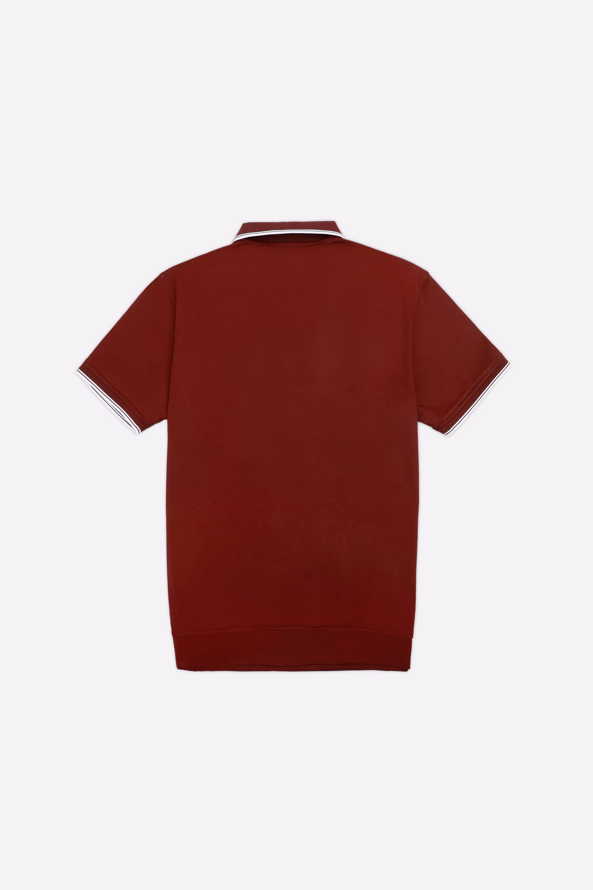 Maroon Jacquard Fashion Polo - Image 6