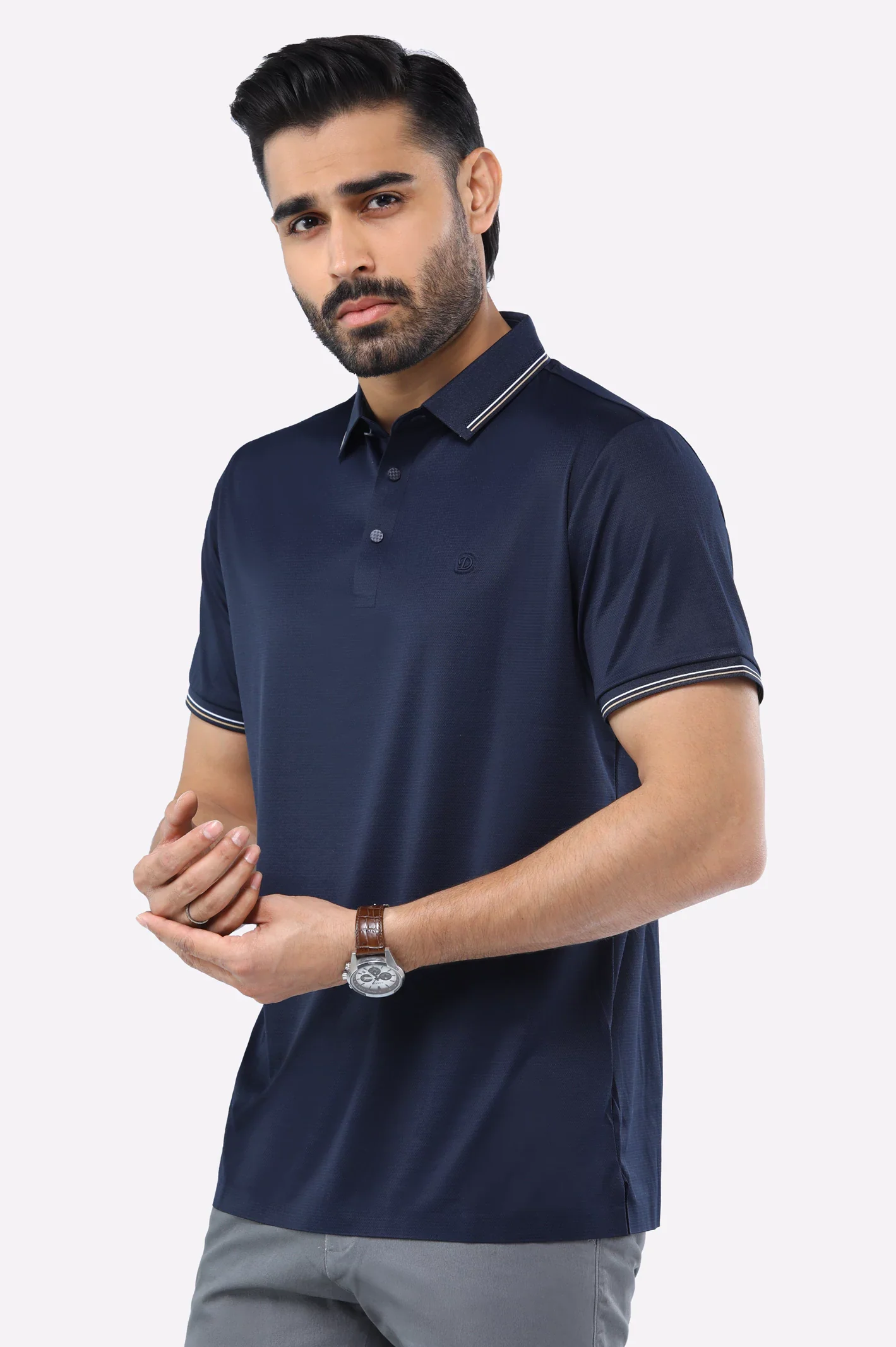 Navy Blue Dry Fit Polo