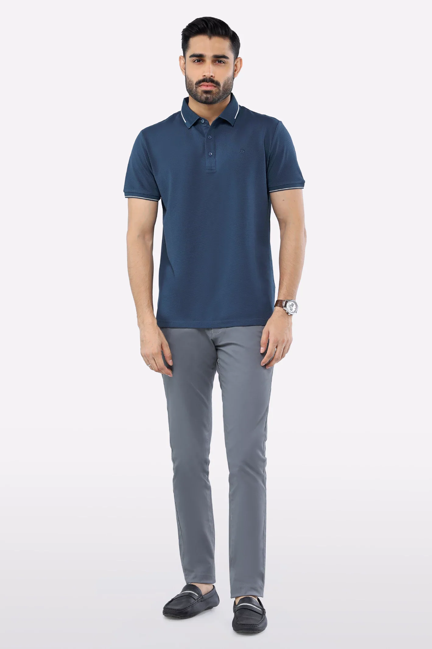 Dark Green Basic Mercerized Polo - Image 2
