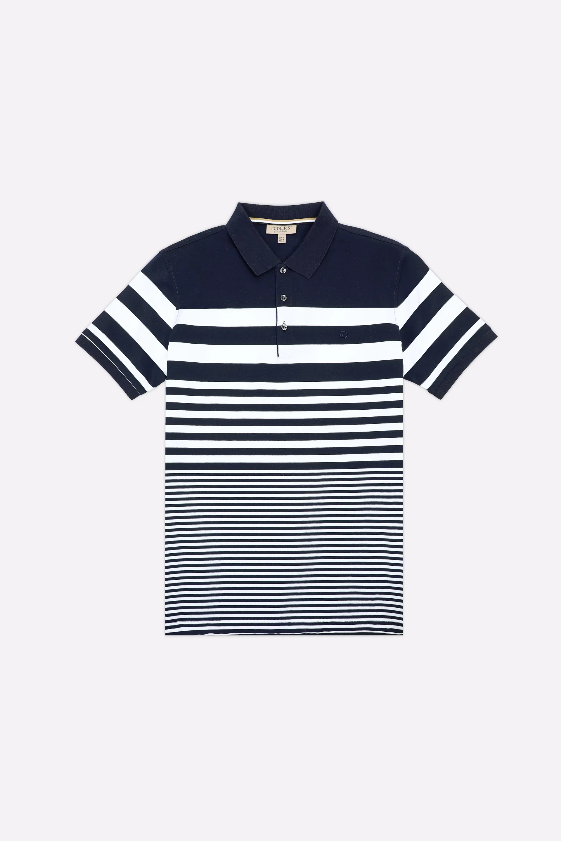Navy Blue Yarn Dyed Polo - Image 4