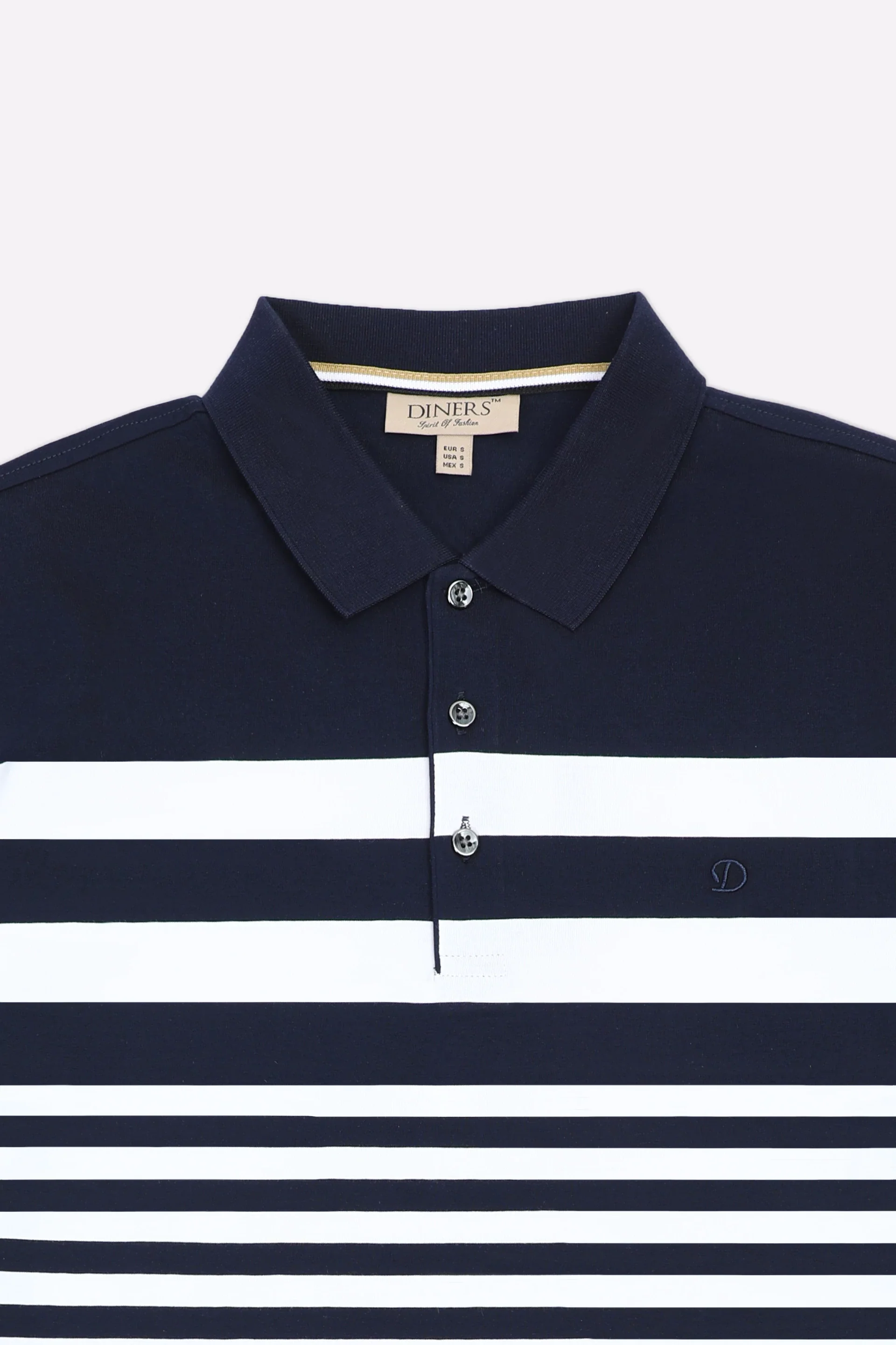 Navy Blue Yarn Dyed Polo - Image 5