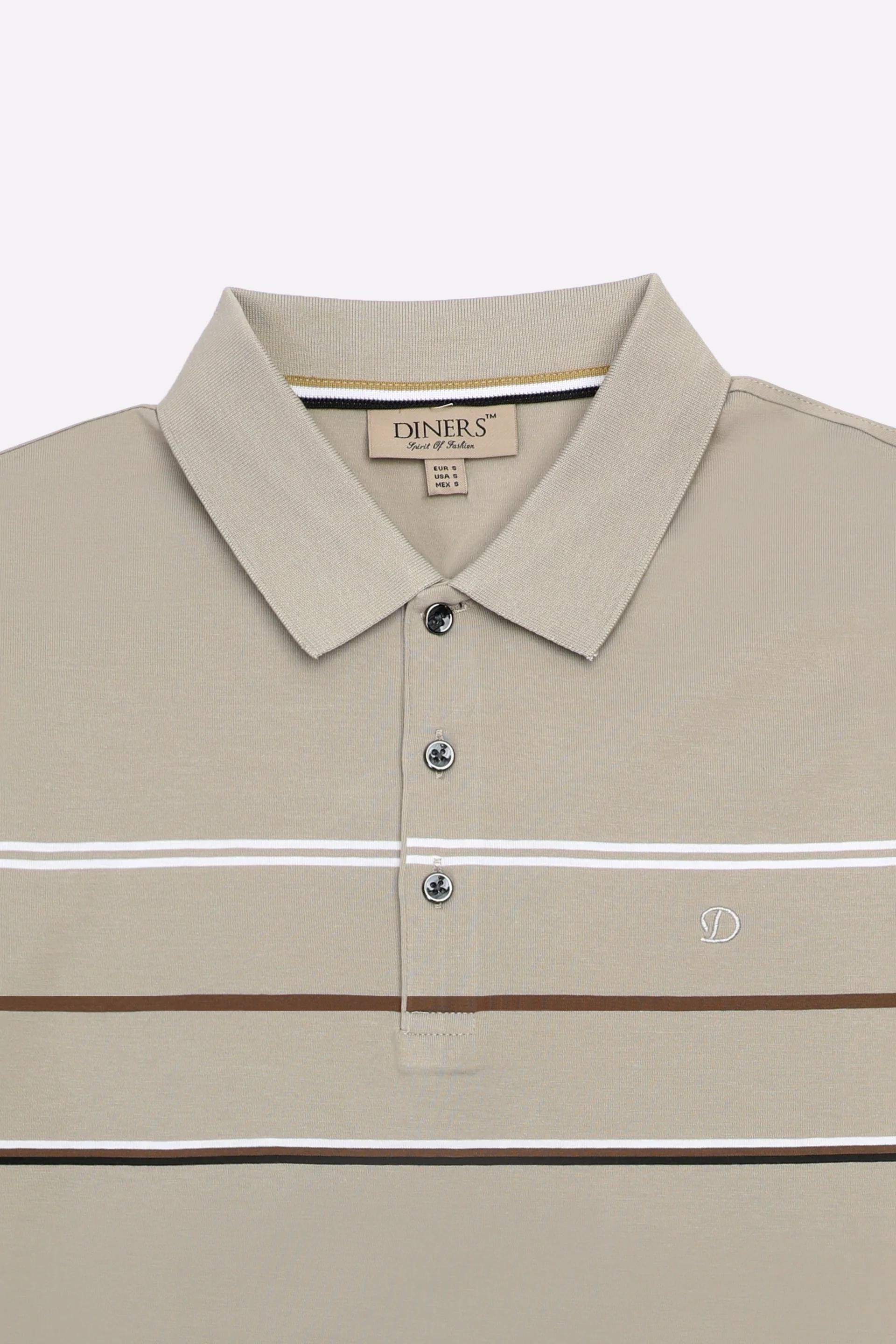Beige Yarn Dyed Polo - Image 7