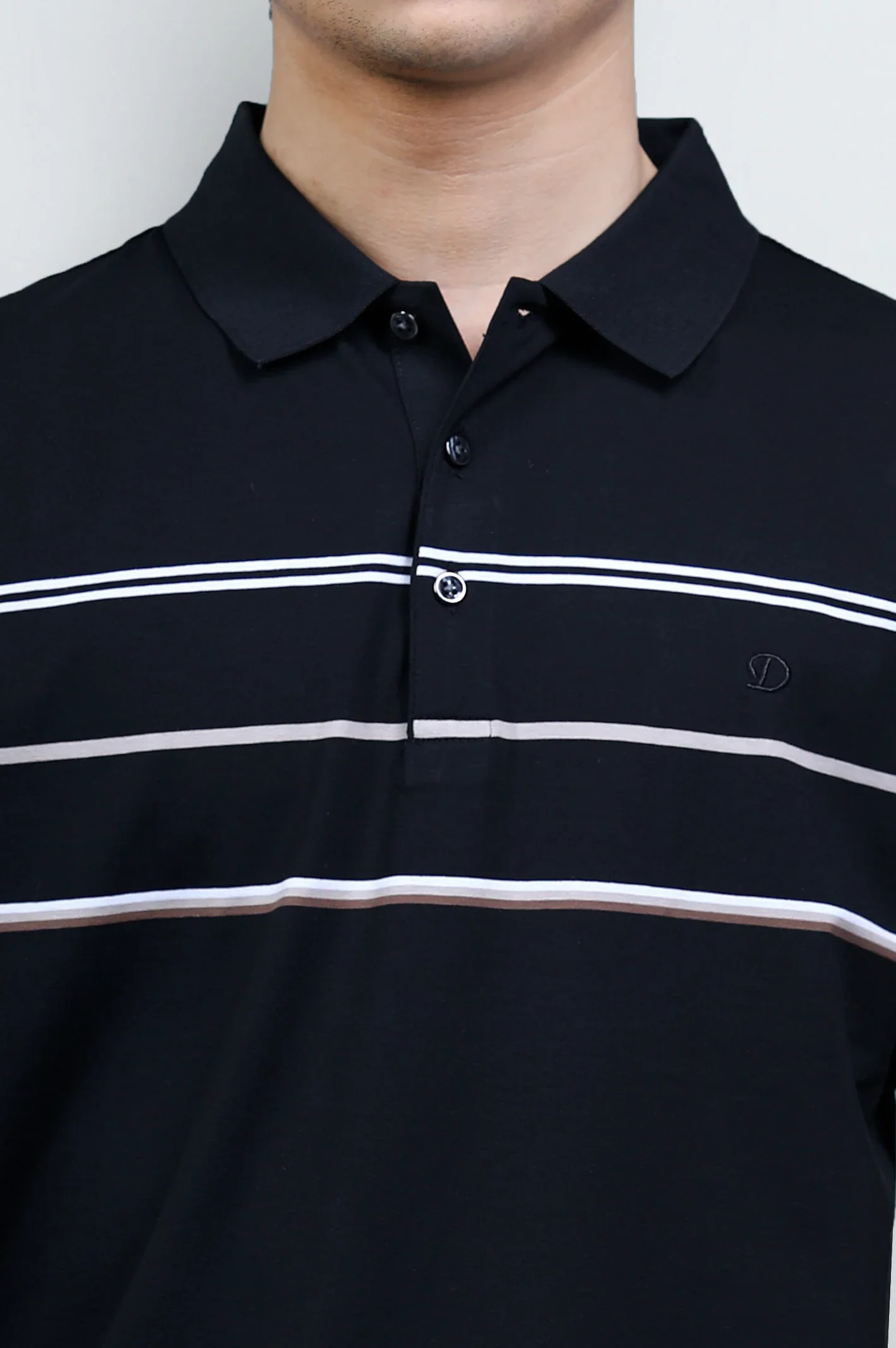 Black Yarn Dyed Polo - Image 3