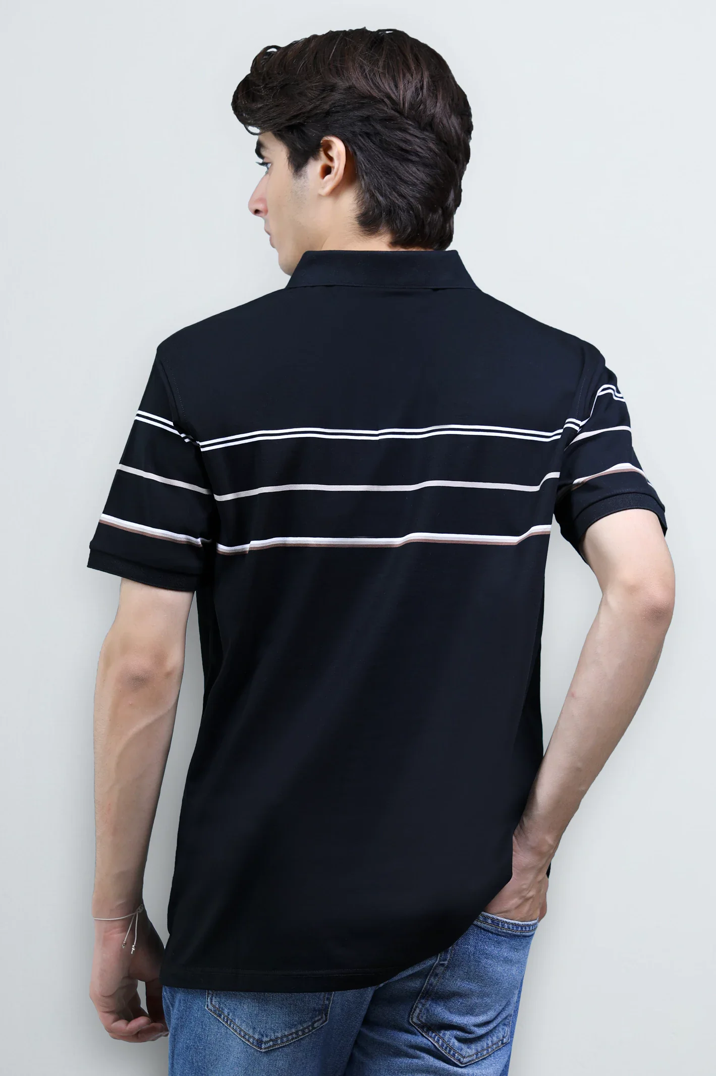 Black Yarn Dyed Polo - Image 5