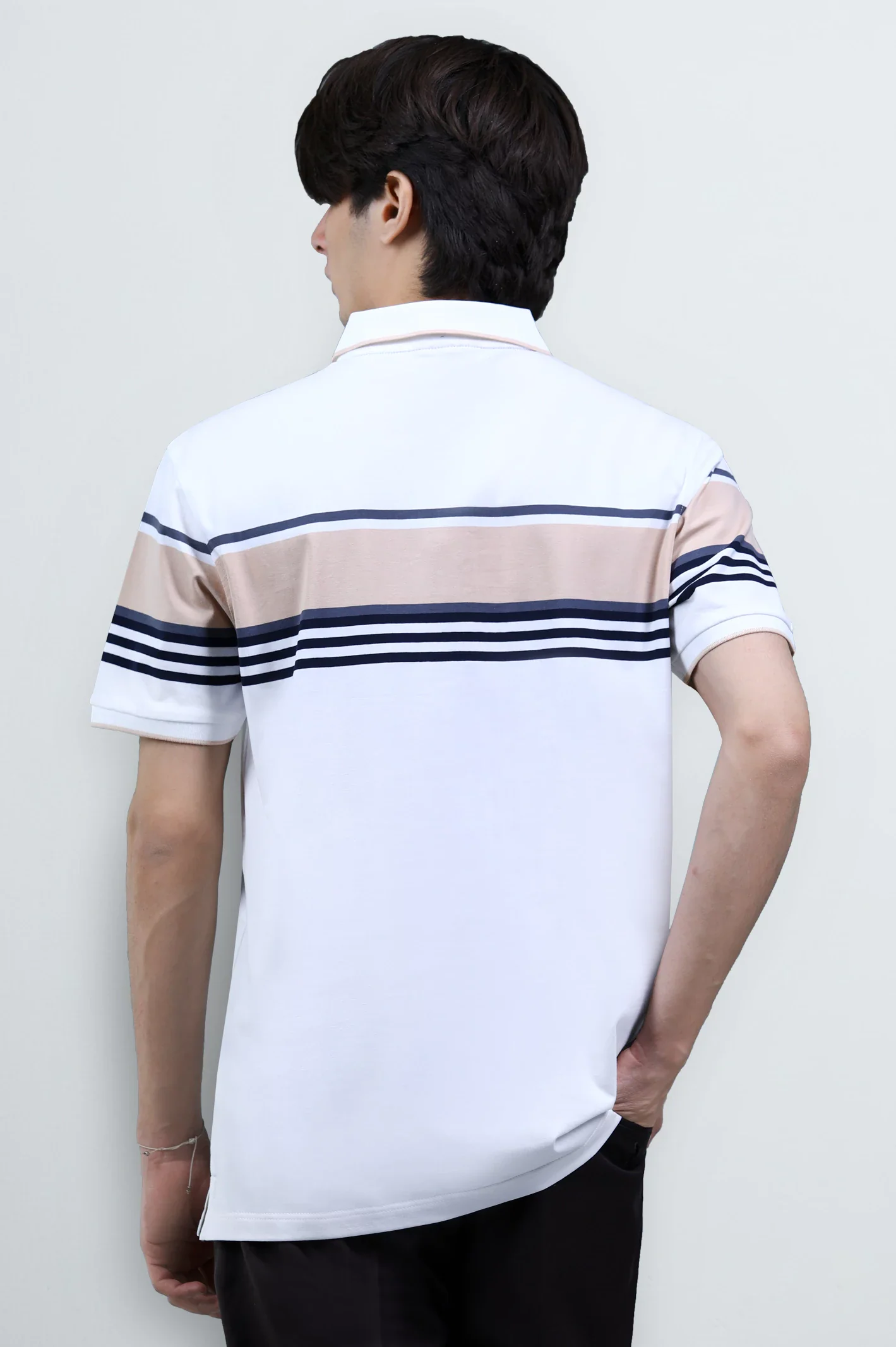 White Yarn Dyed Polo - Image 5