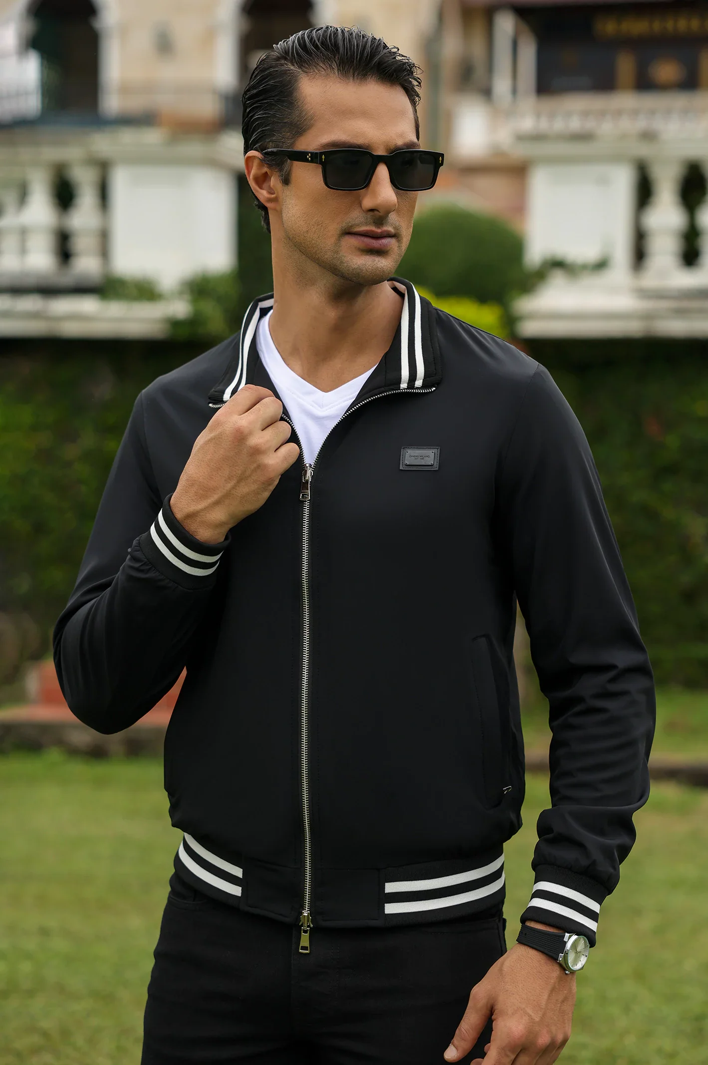 Men Black Reversible Jacket