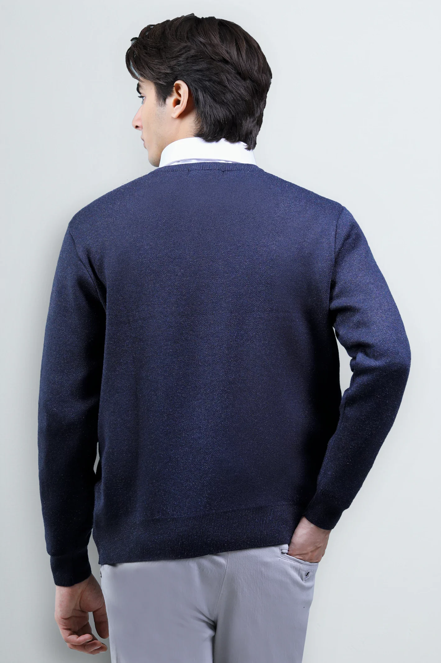 Full-Sleeve V-Neck Sweater - Image 5