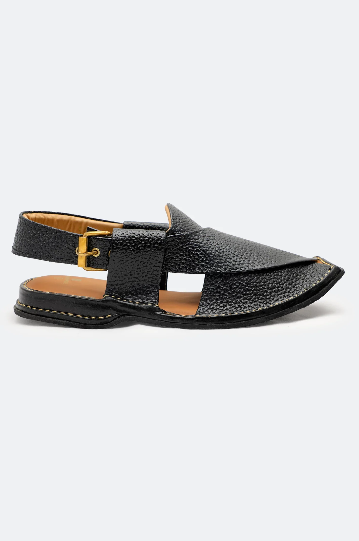 Black Casual Peshawari Sandal - Image 2