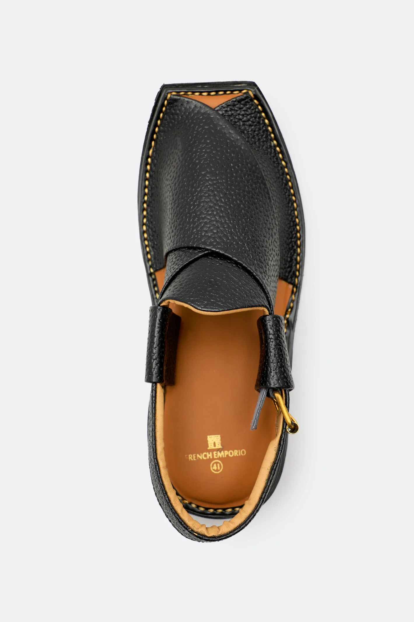 Black Casual Peshawari Sandal - Image 3