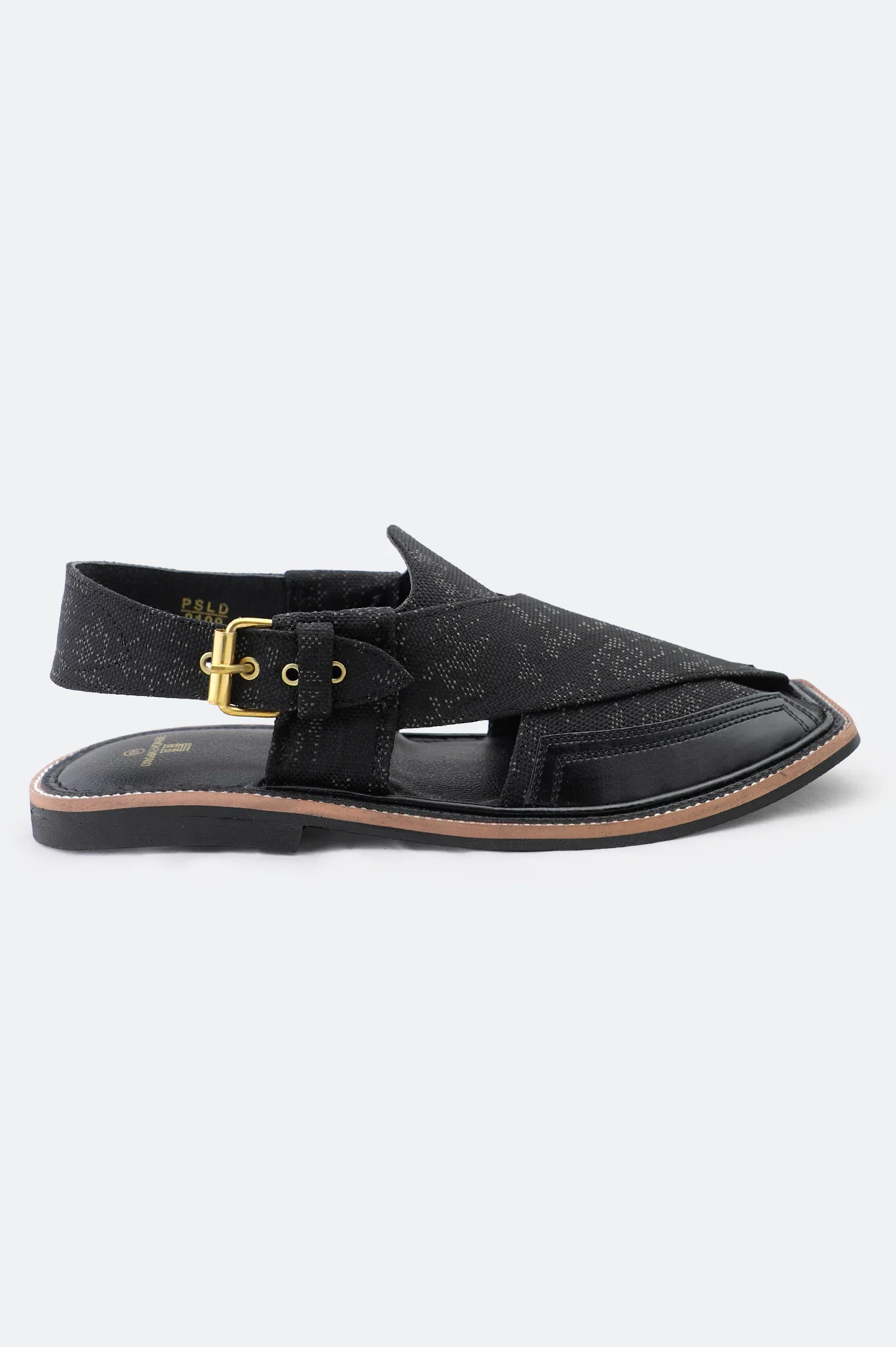 Black Casual Peshawari Sandal - Image 2
