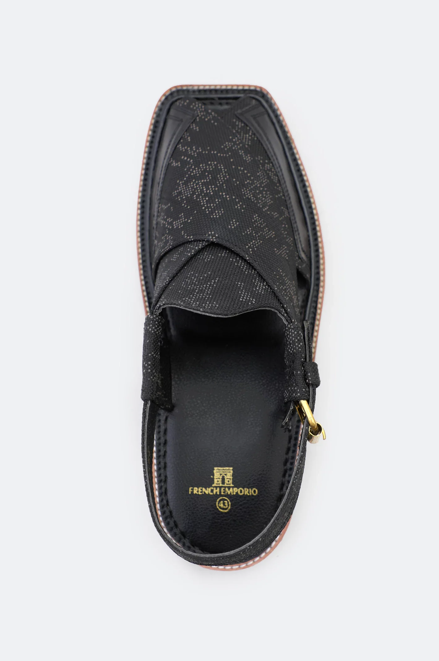 Black Casual Peshawari Sandal - Image 3