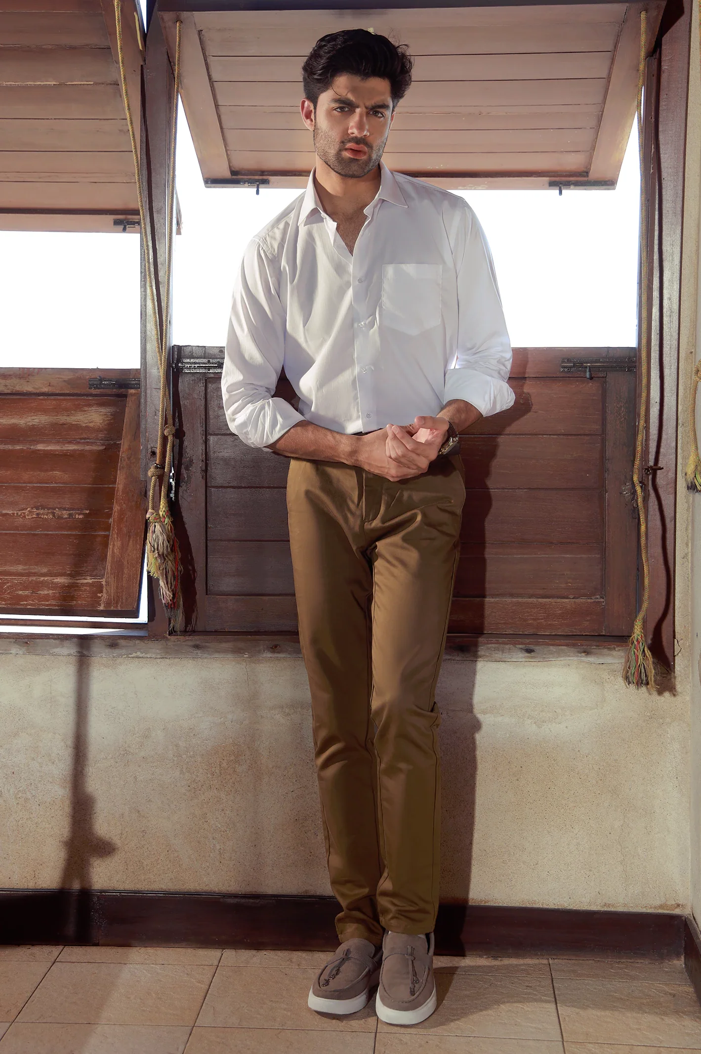 Suede Leather Tassel Loafers - Image 2