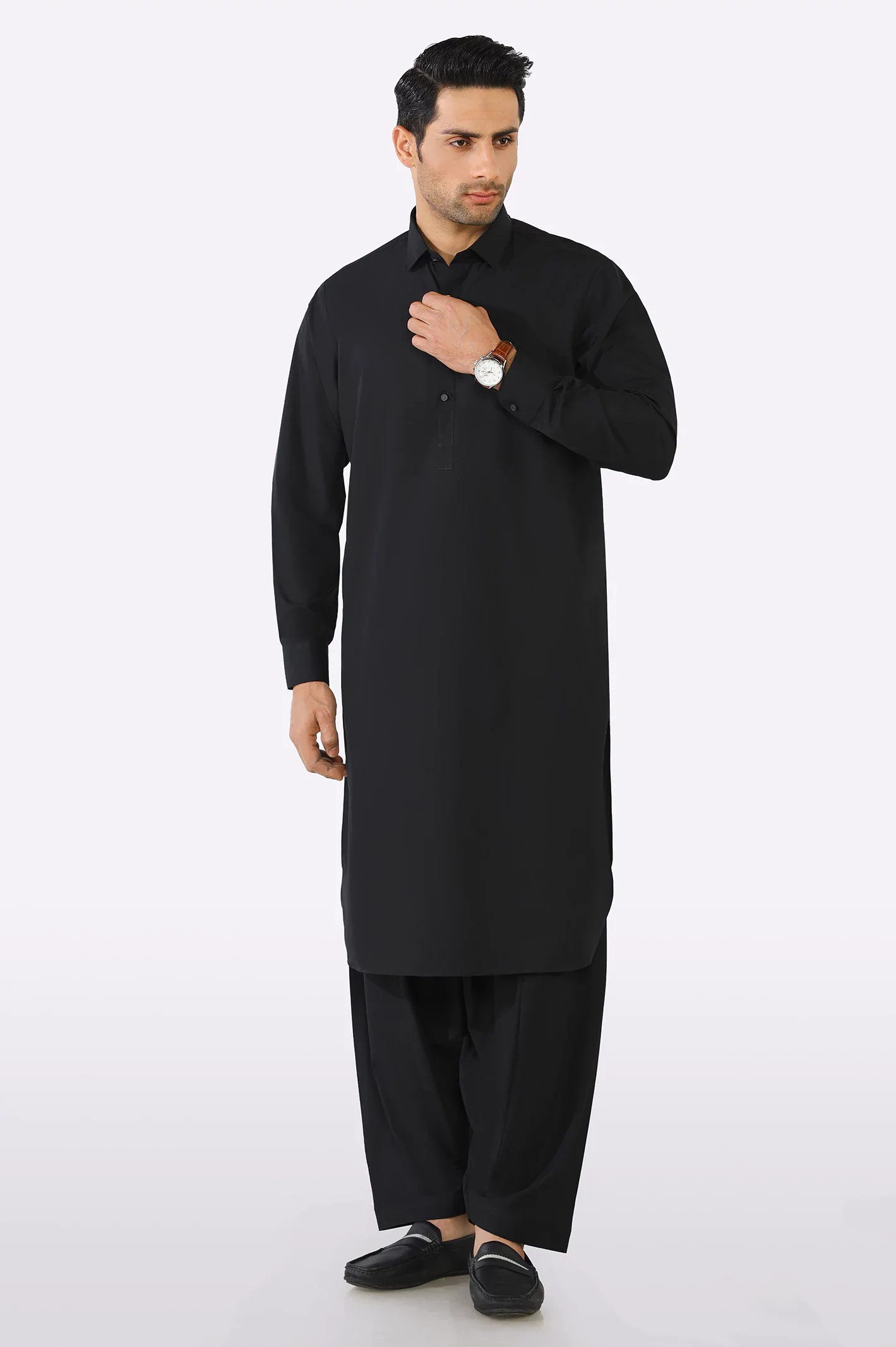 Black Wash & Wear Fabric