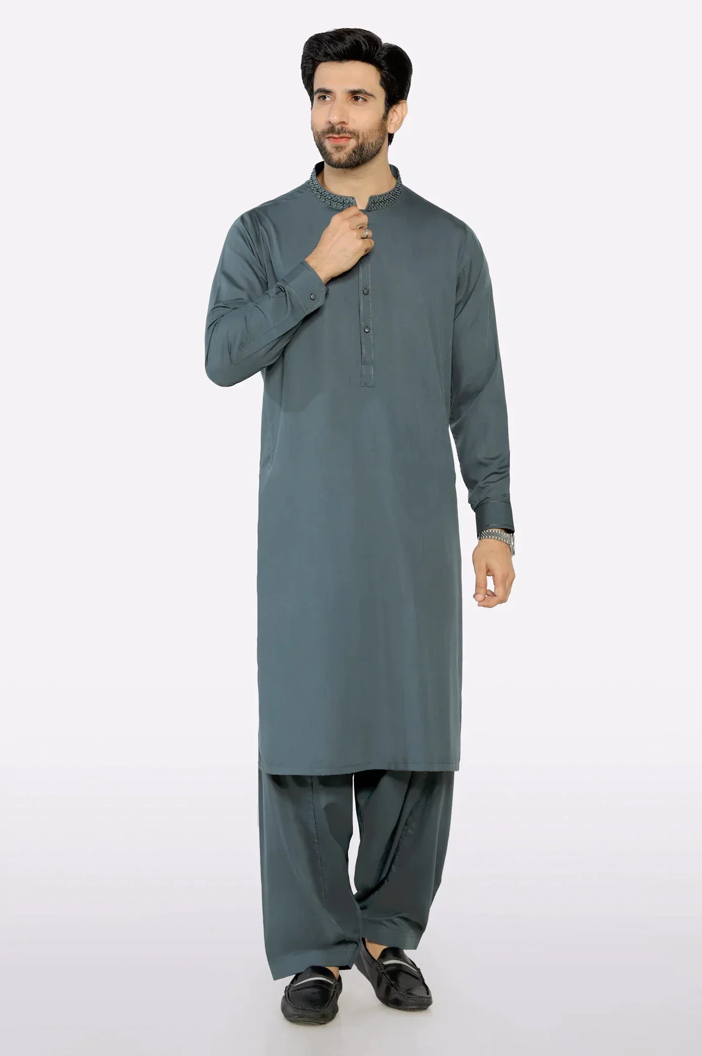 Olive Wash & Wear Fabric